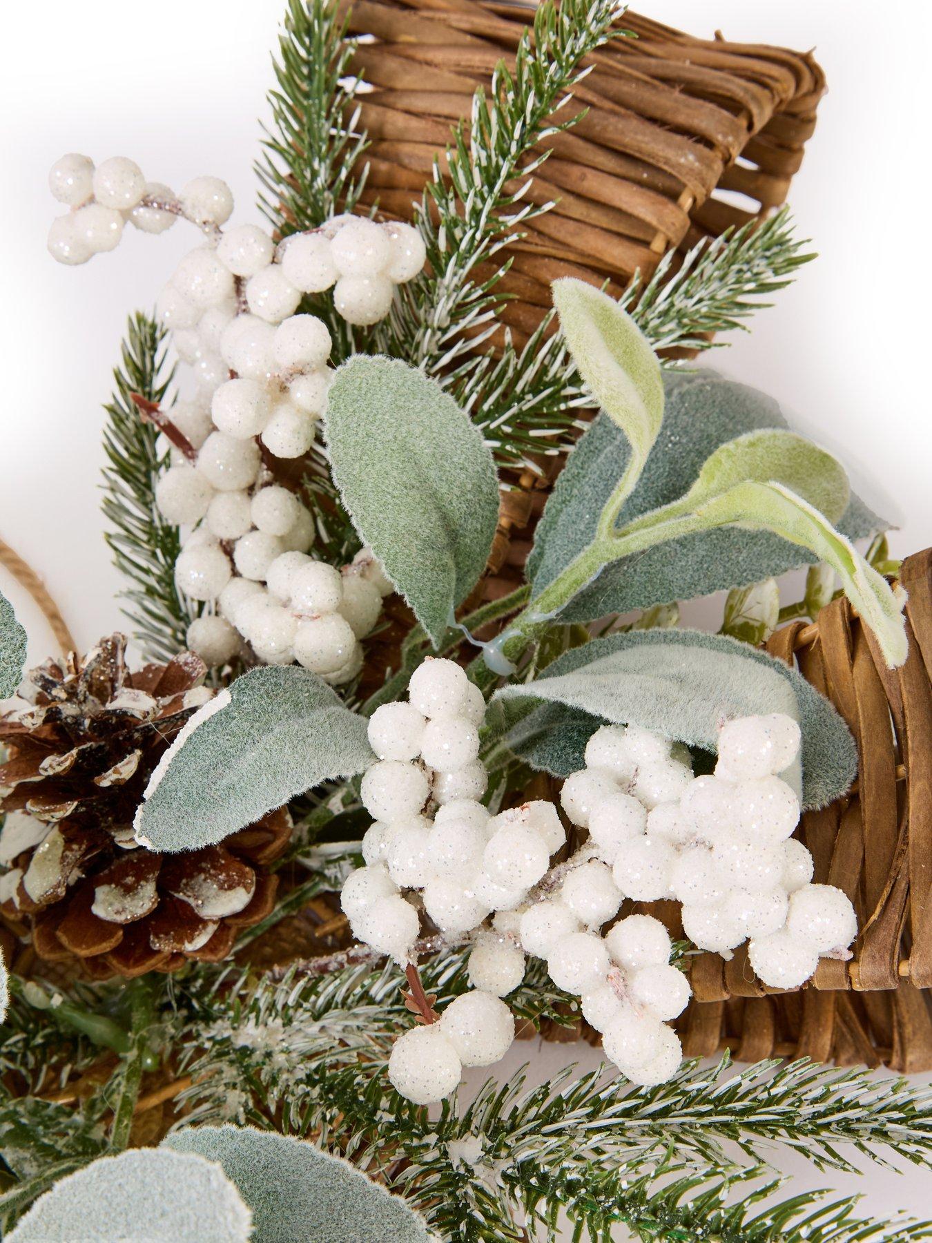 Image 3 of 4 of Heaven Sends Rattan Bow With White Berries