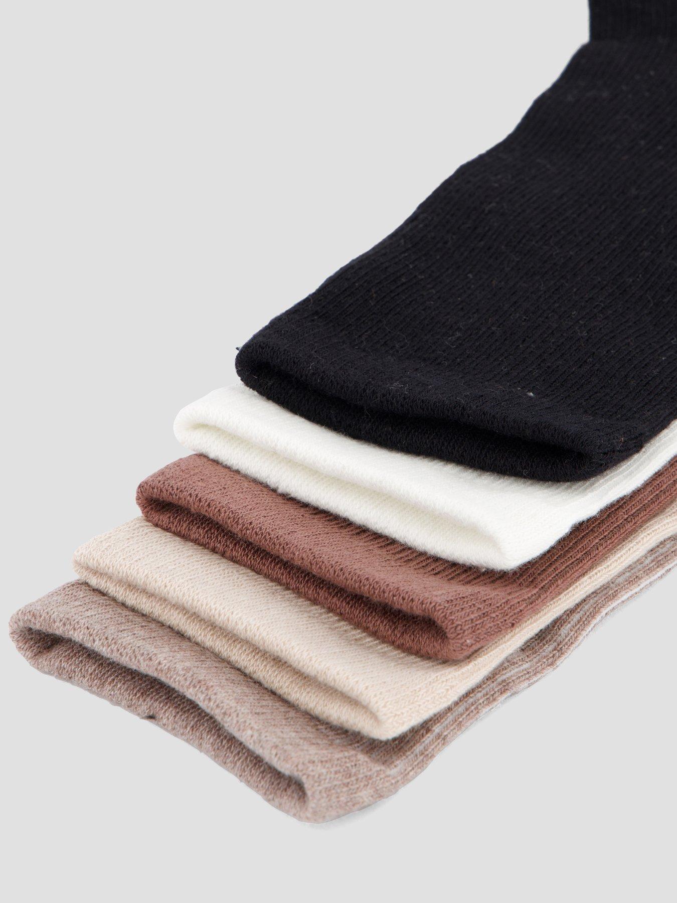 Image 4 of 5 of The Very Collection 5 Pack Neutral Rib Ankle Socks - Multi