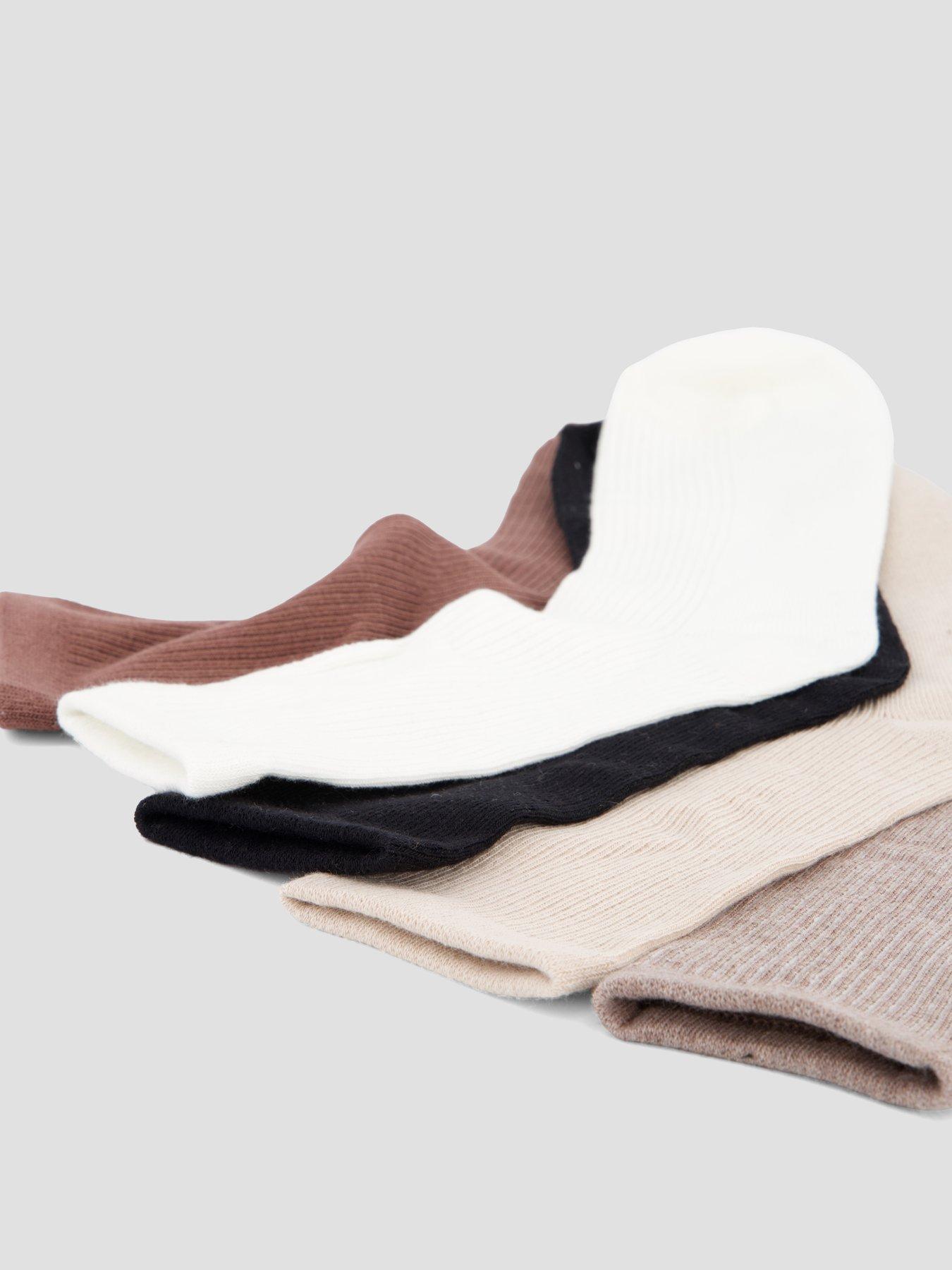 Image 5 of 5 of The Very Collection 5 Pack Neutral Rib Ankle Socks - Multi