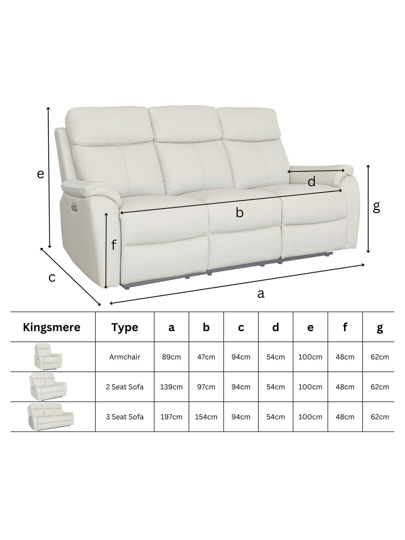 Image 7 of 7 of Aspire Kingsmere Leather Power Recliner - 2 Seater