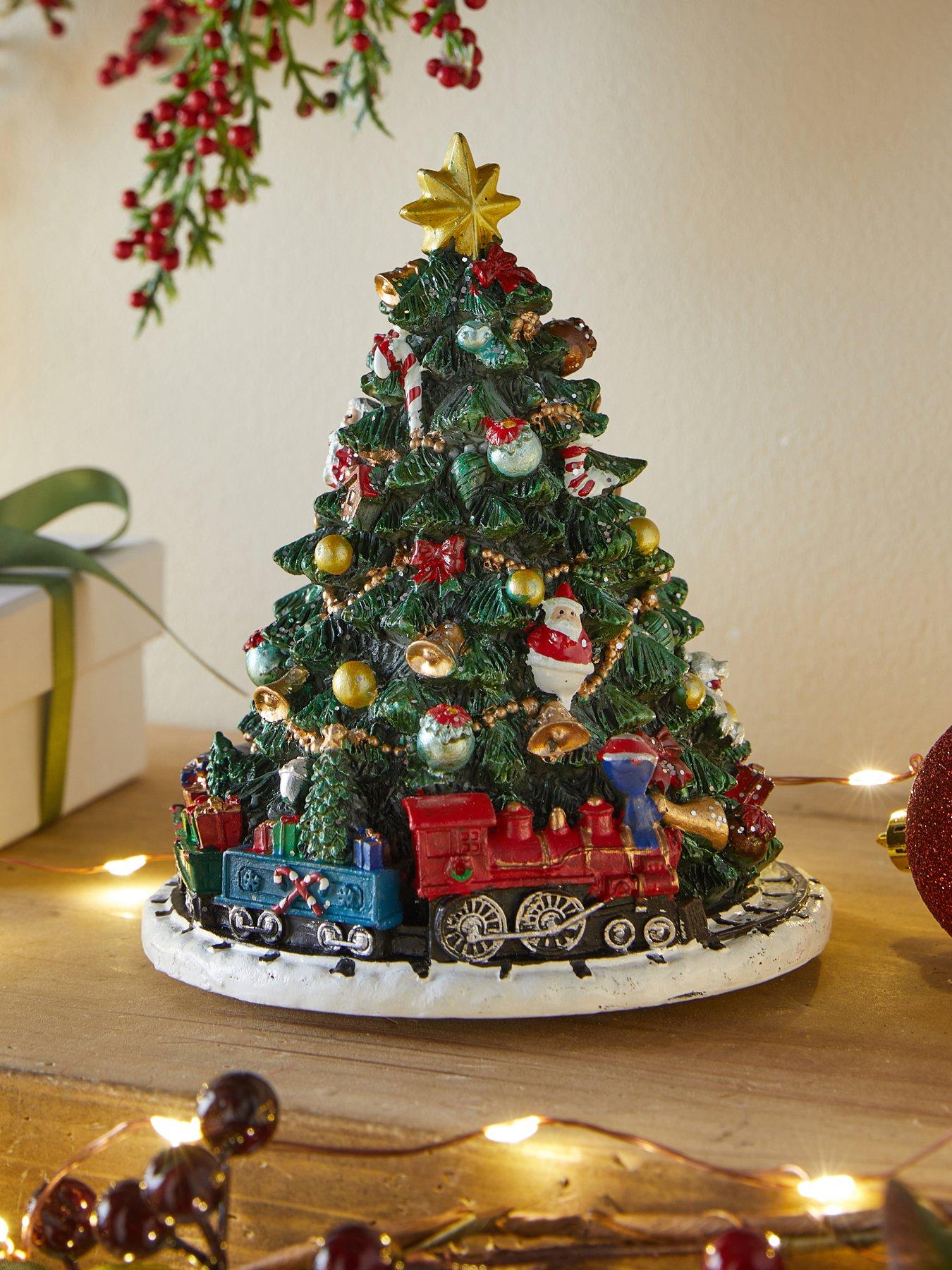 Heaven Sends Musical Christmas Tree with Train - 15 cm