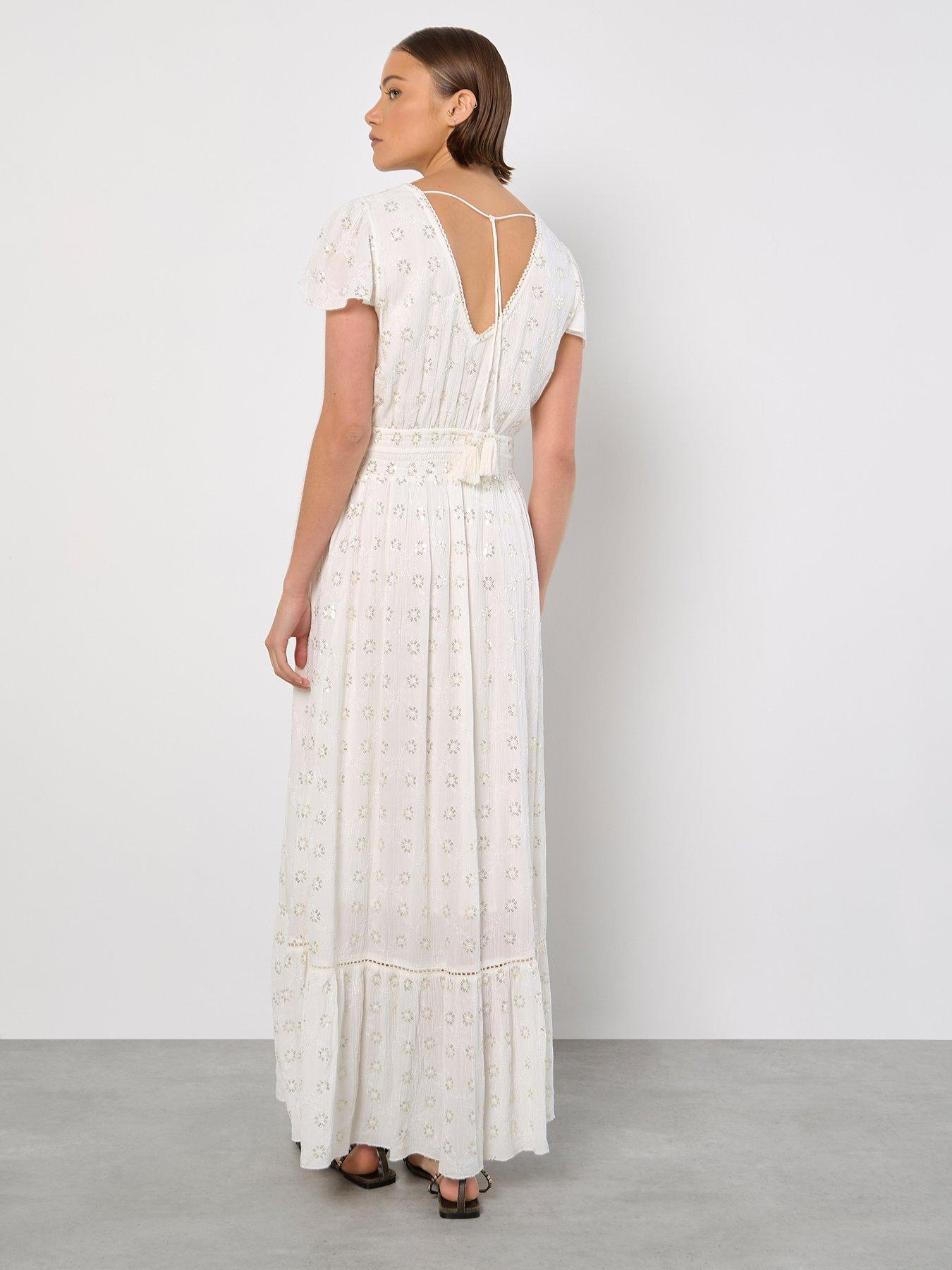 Image 2 of 5 of Apricot Embroidery Sequin Dress