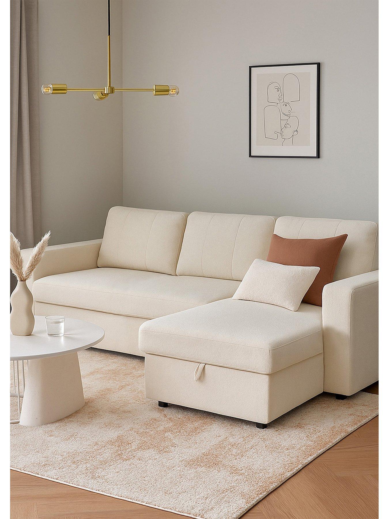 Image 1 of 6 of Aspire Nexis Corner Chaise Sofa Bed - Right Hand Side