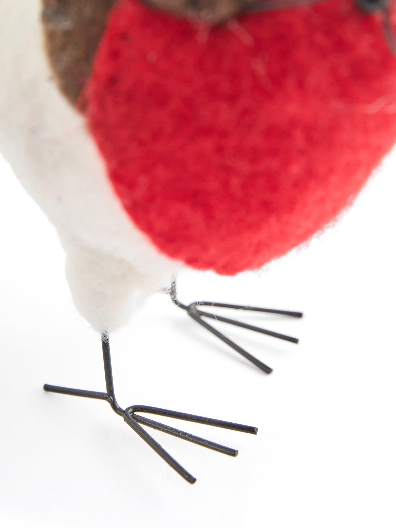 Image 6 of 6 of Heaven Sends Red Robin with Glasses Christmas Decoration