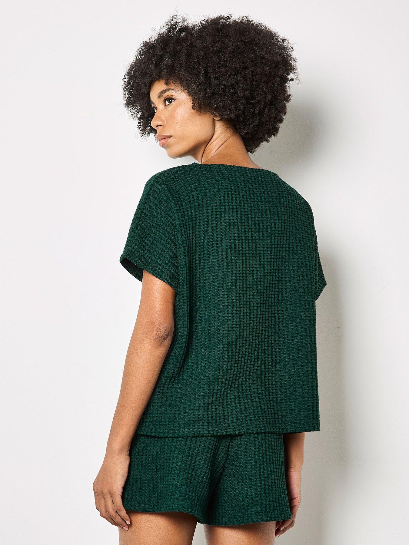 apricot-dry-waffle-body-grown-on-sleeve-t-shirt-greenstillFront