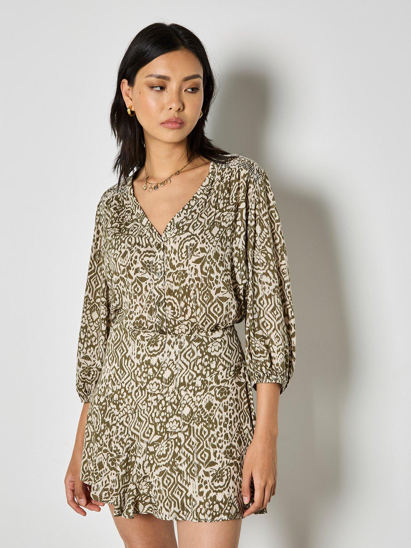 Image 3 of 4 of Apricot Lurex Jacquard Skirt