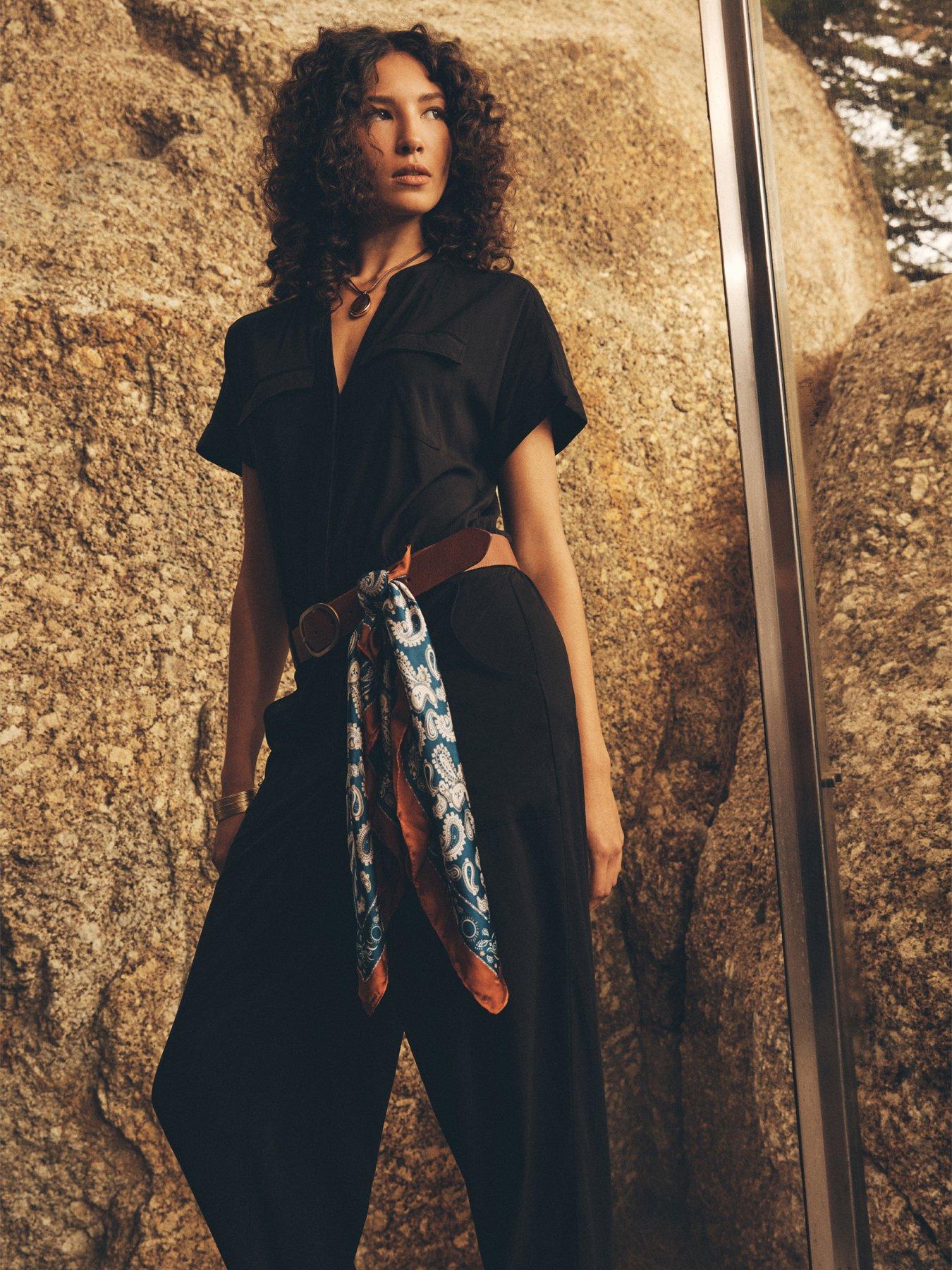 Apricot Apricot Fluid Soft Utility Jumpsuit
