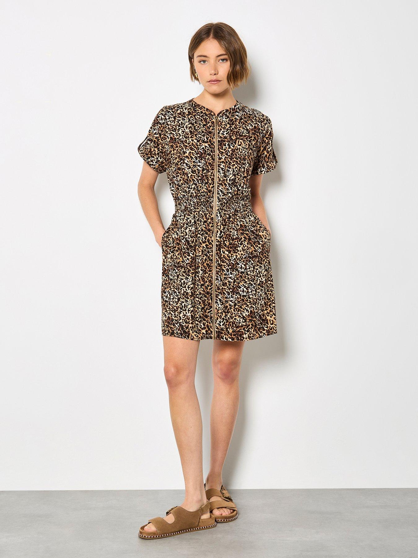 apricot-zip-front-animal-utility-dress-brownback