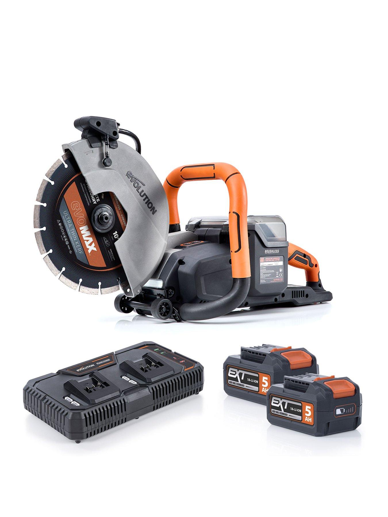 Image 1 of 7 of Evolution R260DCT-LI&nbsp;Cordless 260mm Disc Cutter with Dust Suppression, plus&nbsp;2x 5Ah&nbsp;Batteries