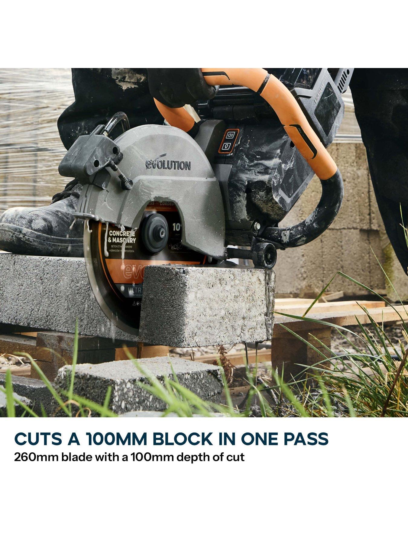 Image 3 of 7 of Evolution R260DCT-LI&nbsp;Cordless 260mm Disc Cutter with Dust Suppression, plus&nbsp;2x 5Ah&nbsp;Batteries