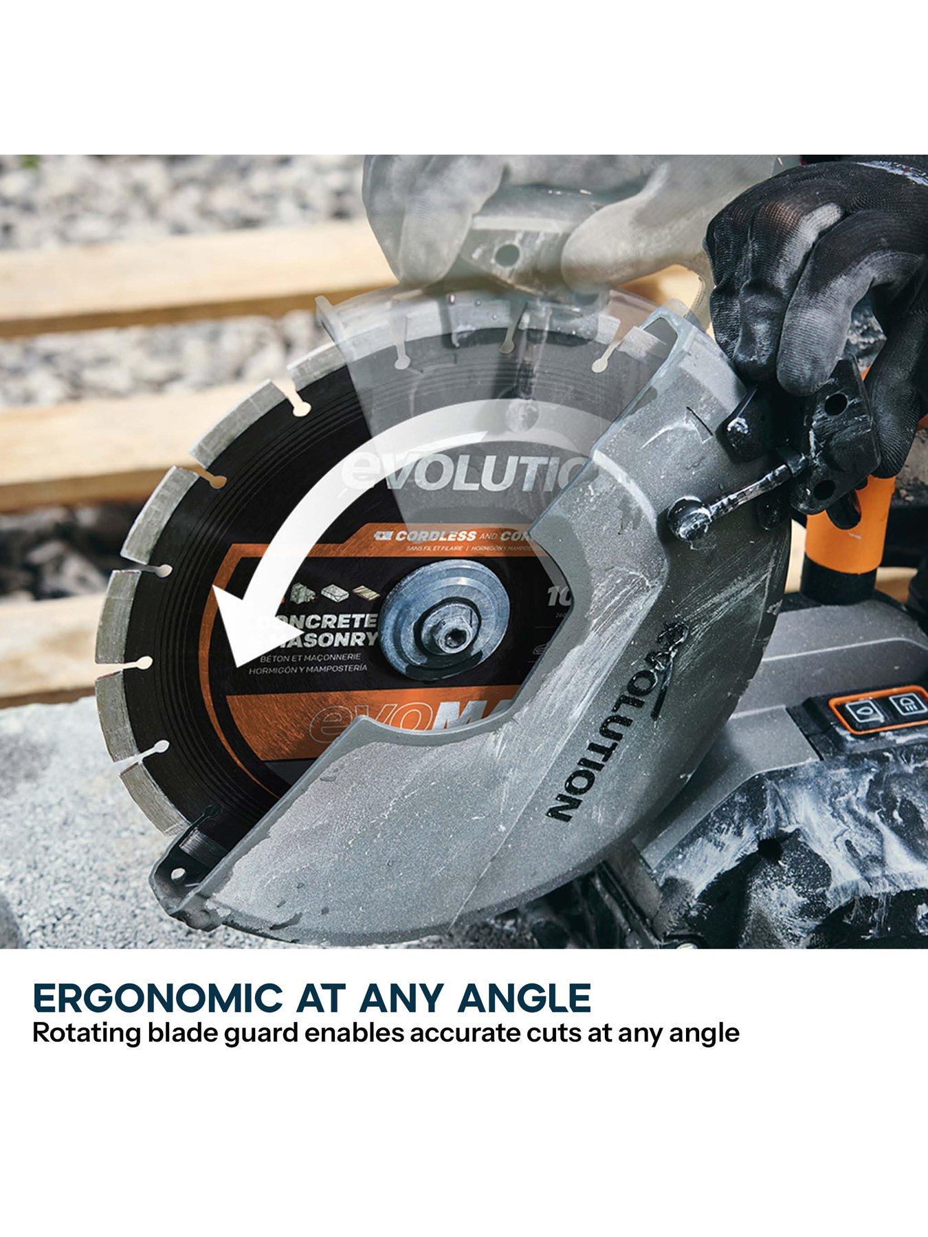 Image 7 of 7 of Evolution R260DCT-LI&nbsp;Cordless 260mm Disc Cutter with Dust Suppression, plus&nbsp;2x 5Ah&nbsp;Batteries