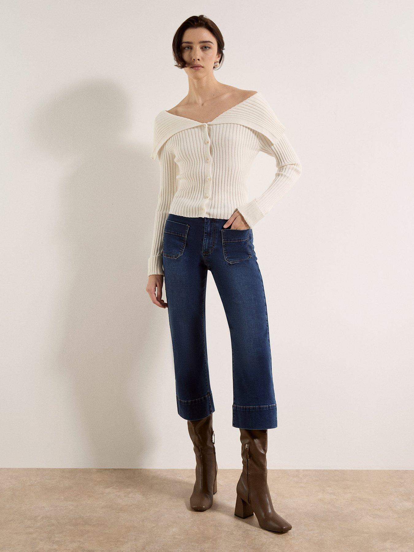 Image 7 of 7 of Apricot Ani Cropped Pocket Front Jean