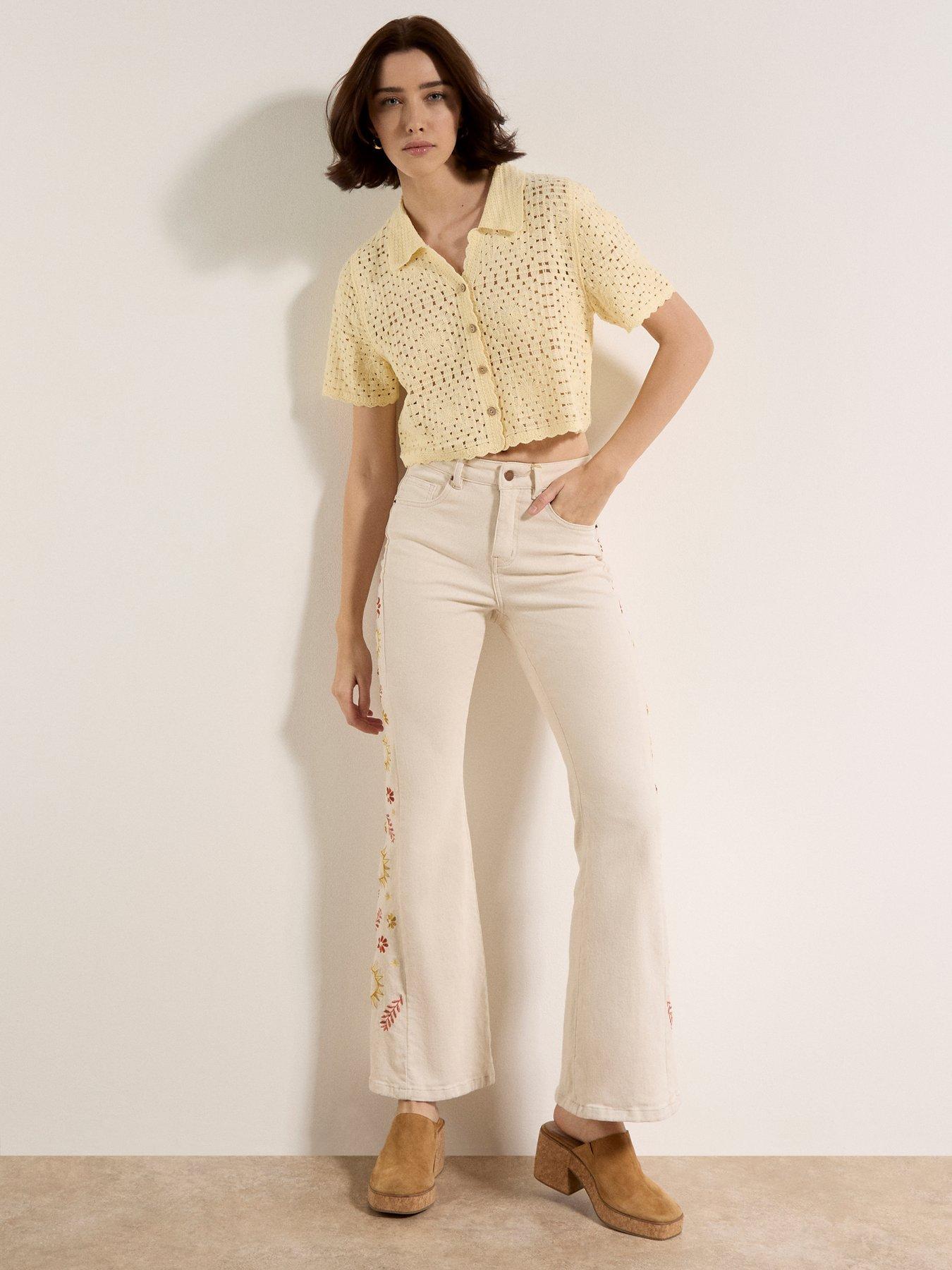 Image 3 of 6 of Apricot Apricot Side Embroidered Flare