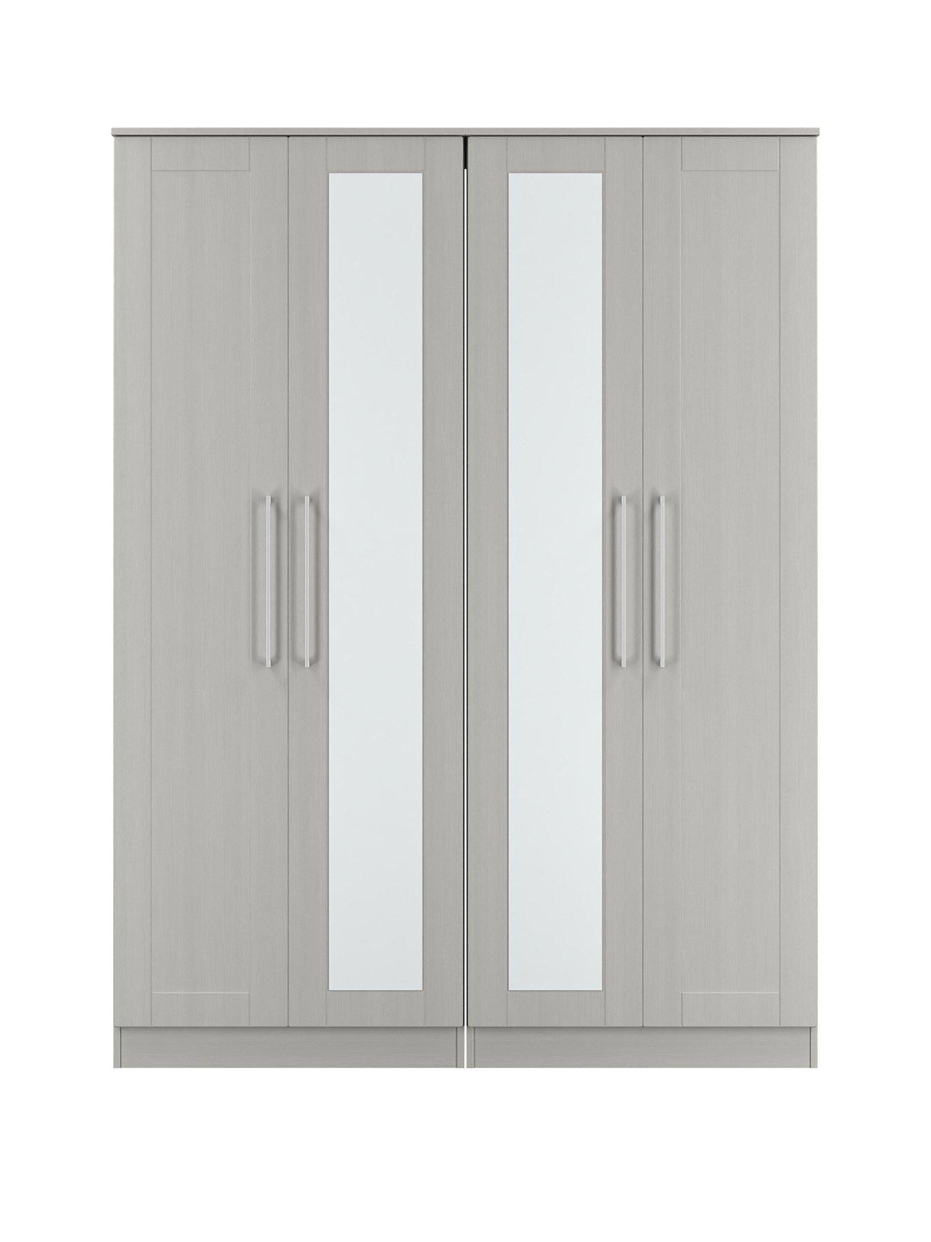 Image 2 of 7 of SWIFT Tabitha 4 Door Wardrobe With Mirror Ready Assembled Ready Assembled