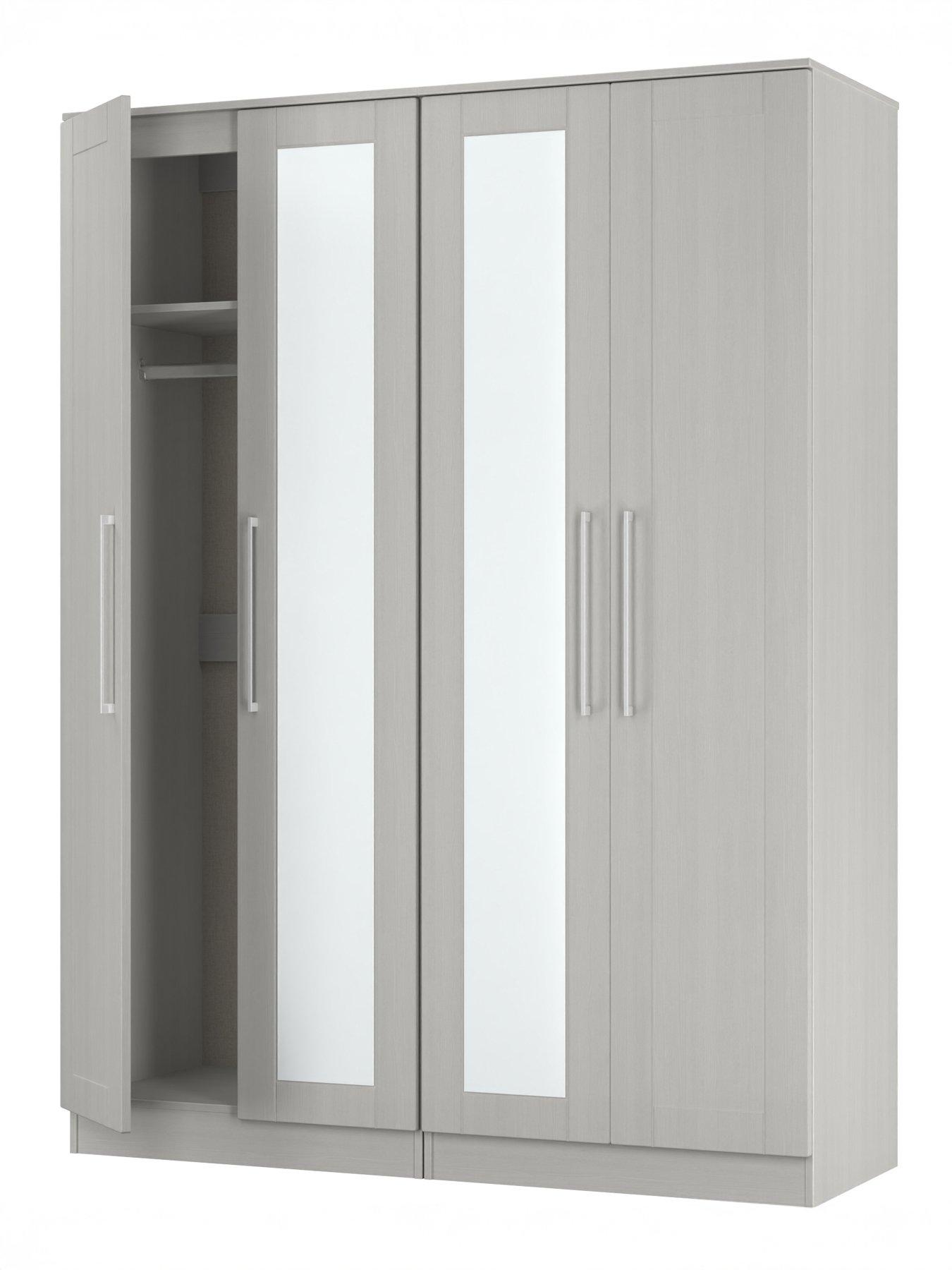 Image 5 of 7 of SWIFT Tabitha 4 Door Wardrobe With Mirror Ready Assembled Ready Assembled