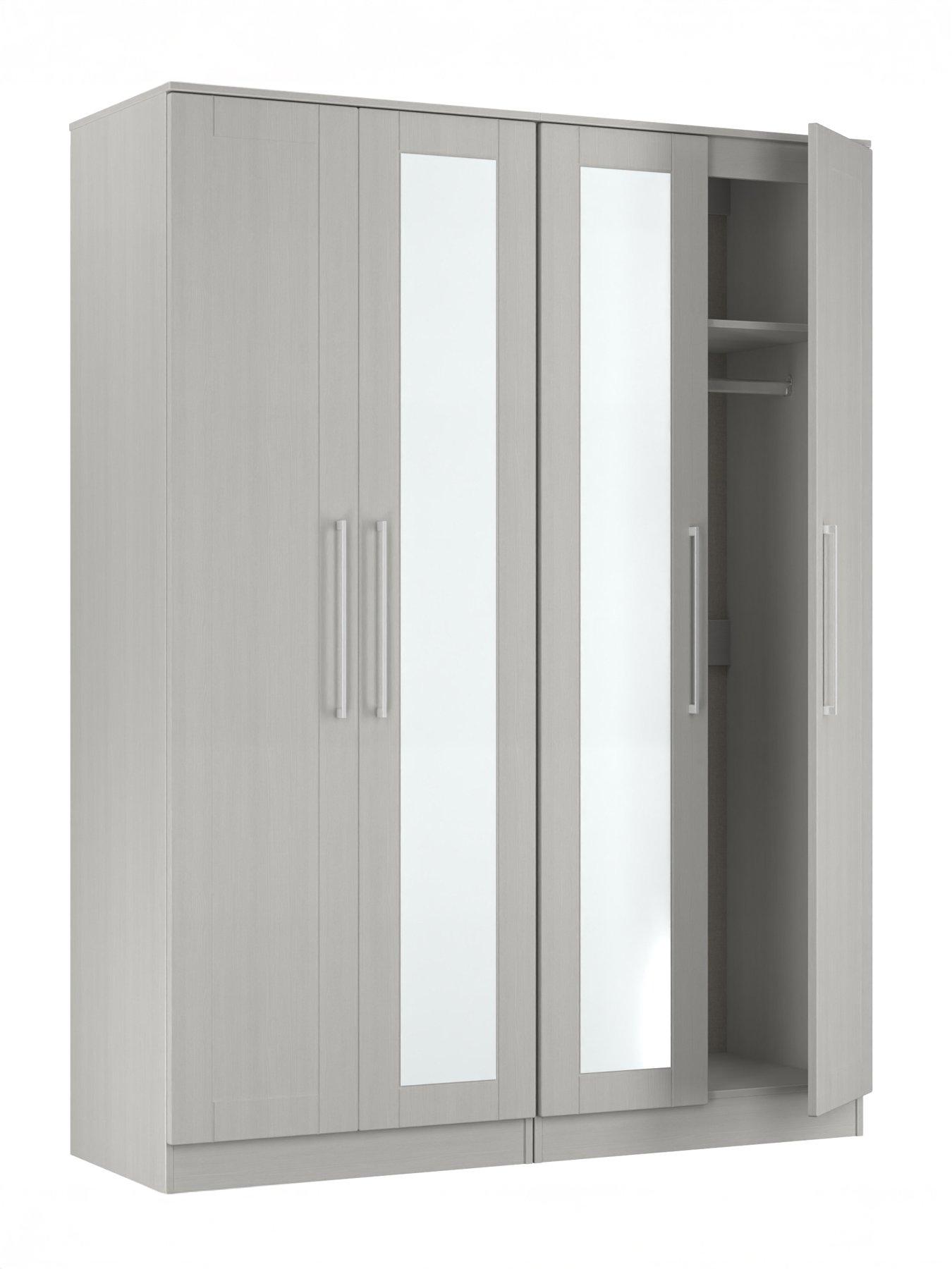 Image 6 of 7 of SWIFT Tabitha 4 Door Wardrobe With Mirror Ready Assembled Ready Assembled