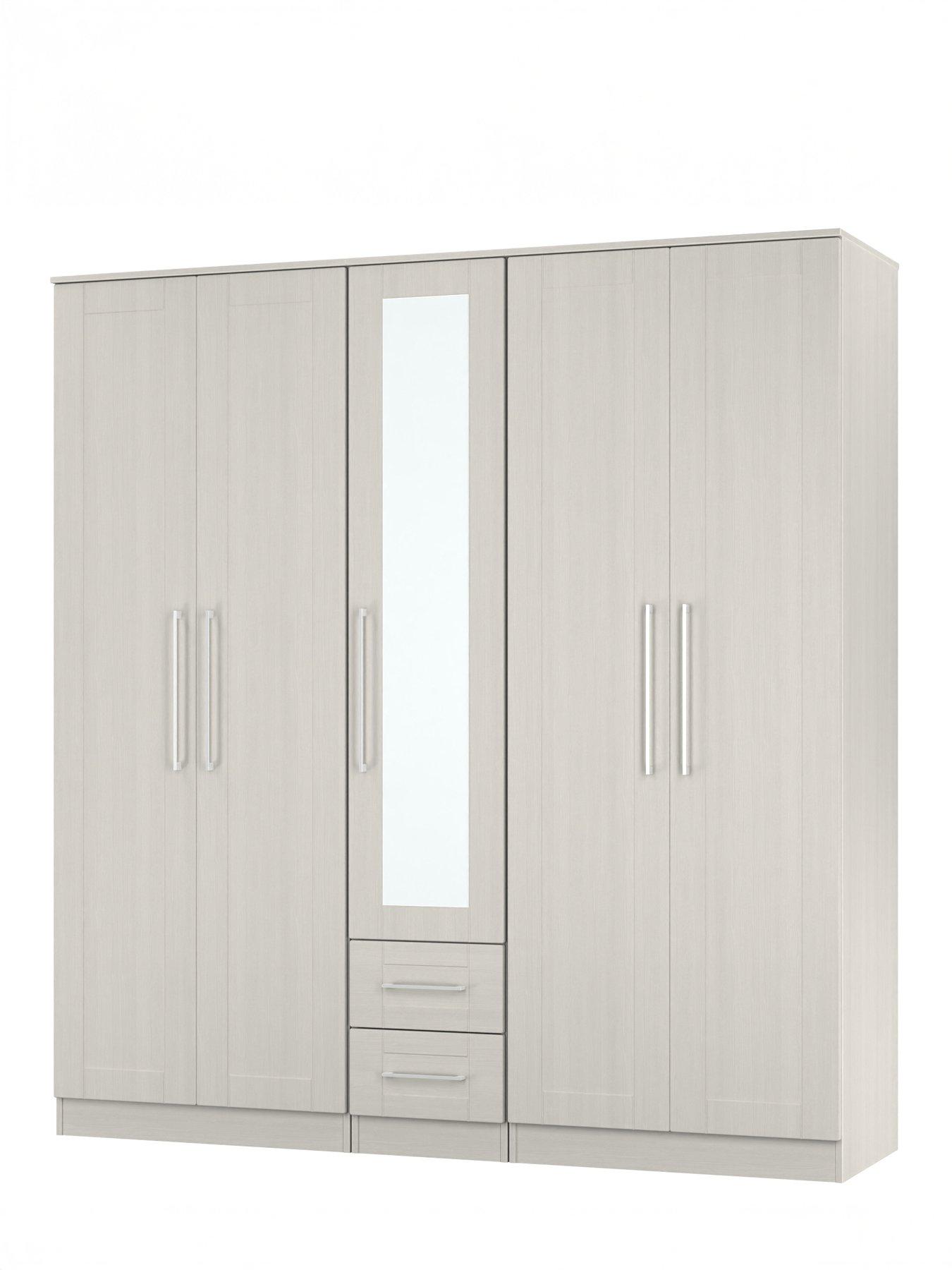 Image 3 of 7 of SWIFT Tabitha 5 Door 2 Drawer Wardrobe With Mirror Ready Assembled