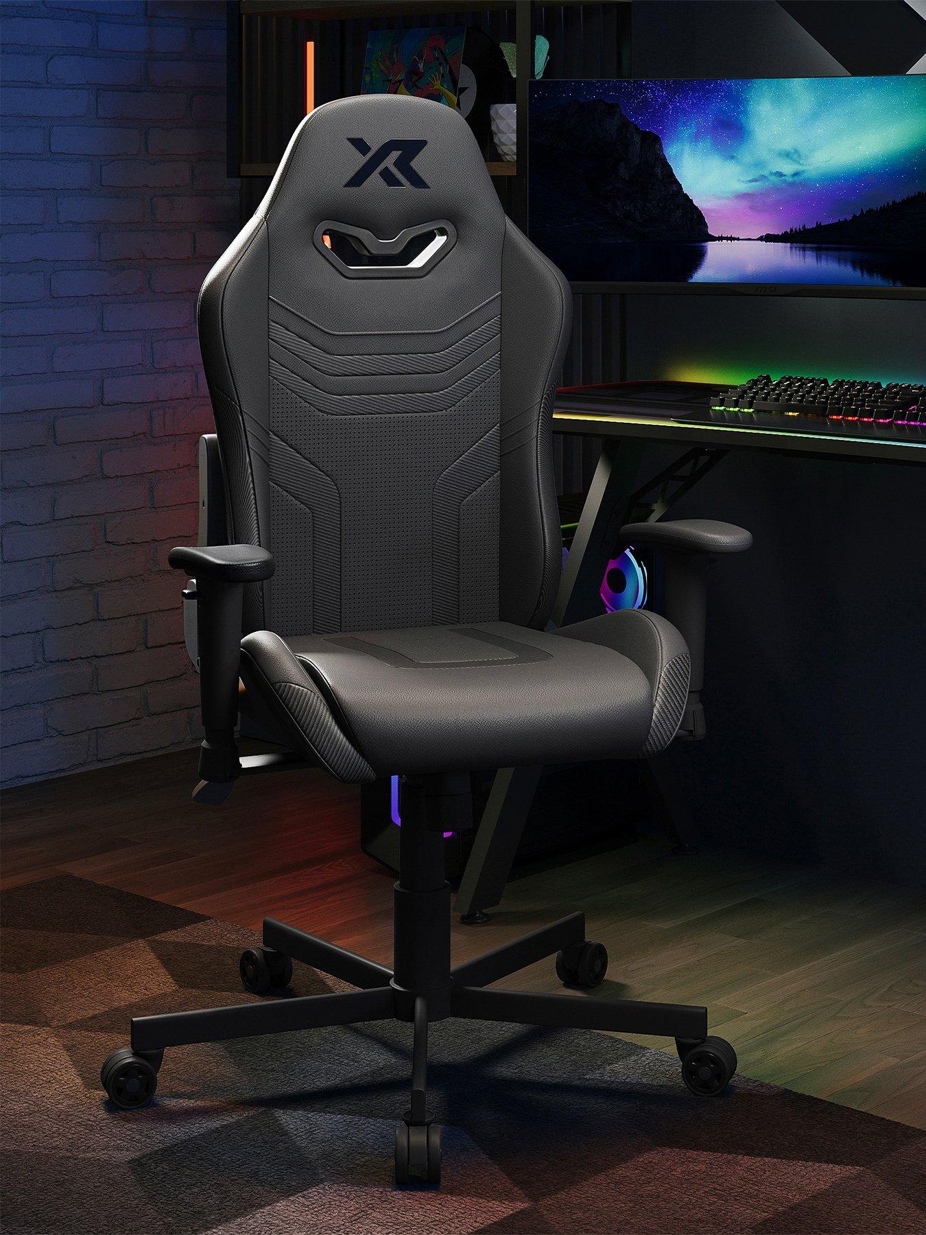 Image 1 of 7 of X Rocker Agility Compact Office Gaming Chair - Carbon Black