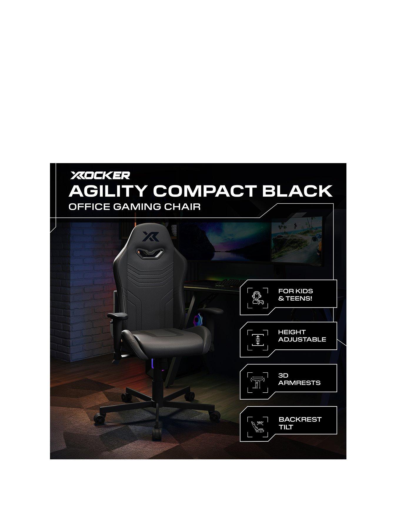 Image 2 of 7 of X Rocker Agility Compact Office Gaming Chair - Carbon Black