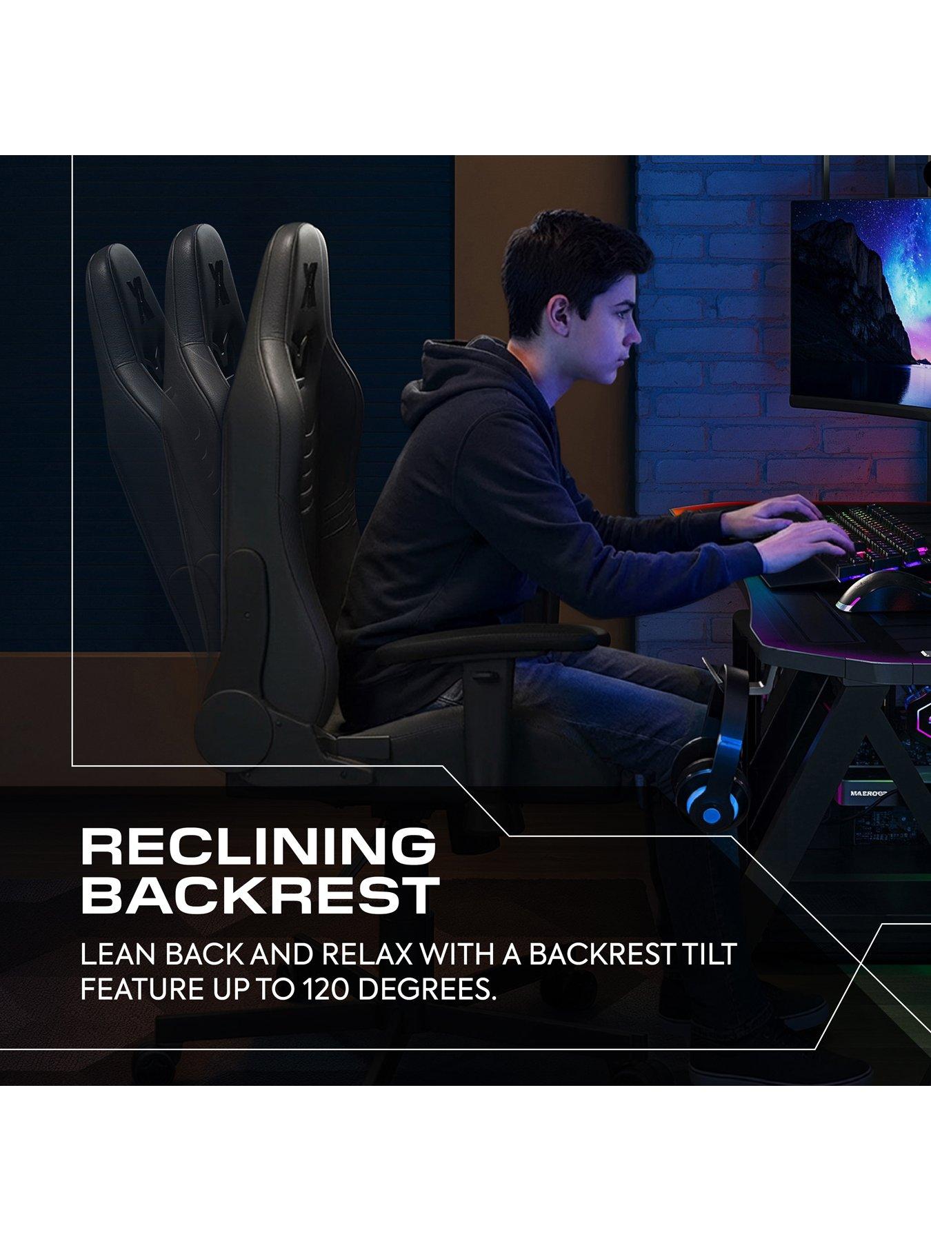 Image 4 of 7 of X Rocker Agility Compact Office Gaming Chair - Carbon Black