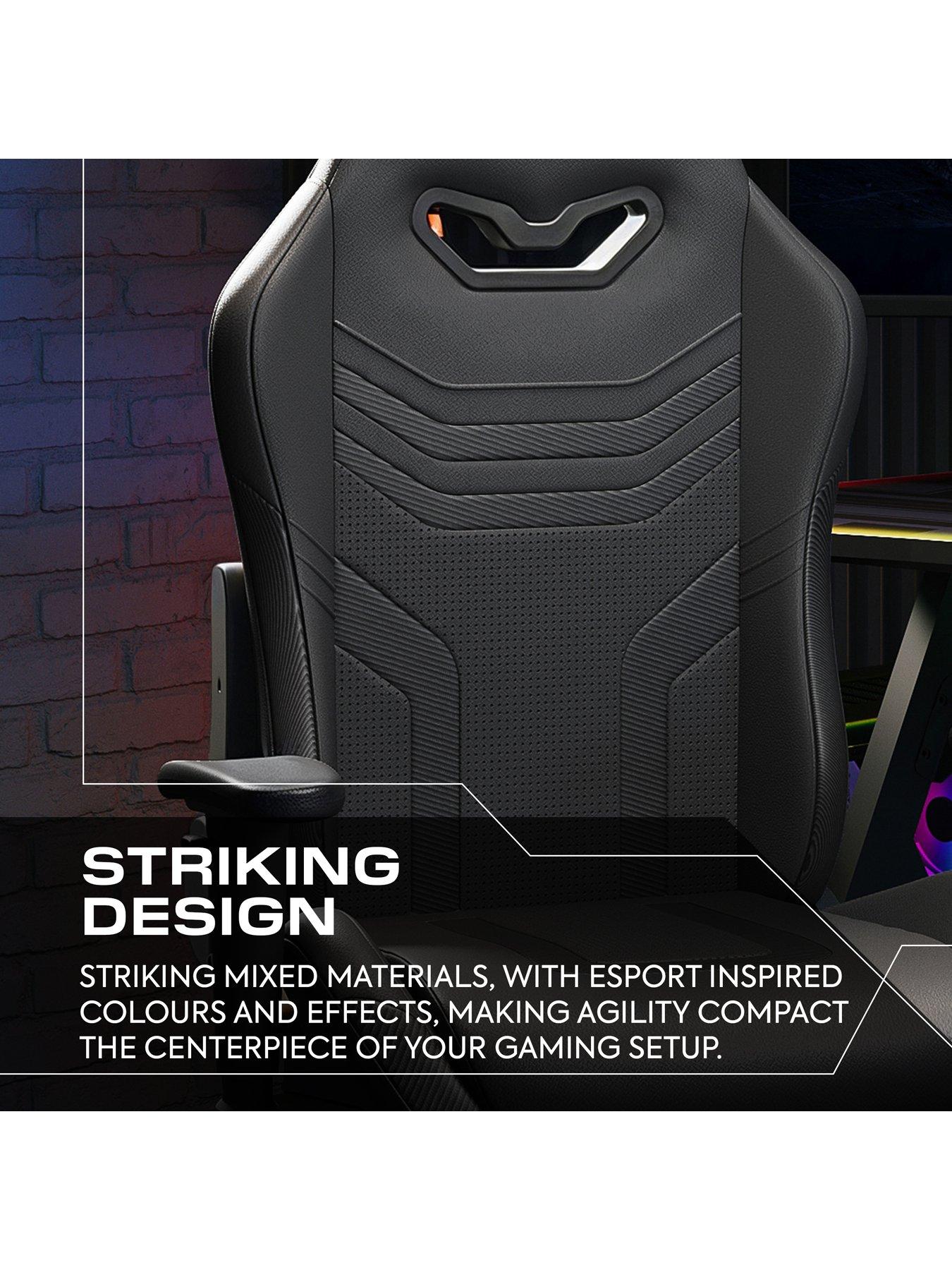 Image 5 of 7 of X Rocker Agility Compact Office Gaming Chair - Carbon Black