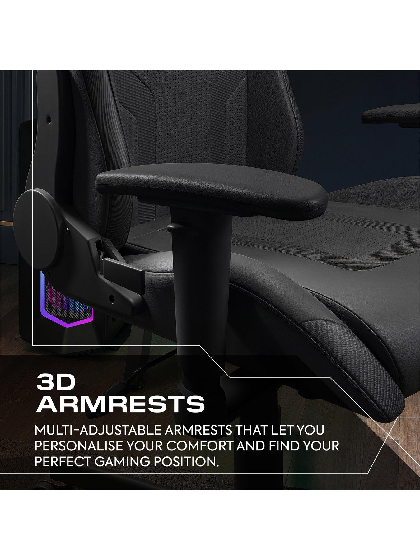 Image 6 of 7 of X Rocker Agility Compact Office Gaming Chair - Carbon Black