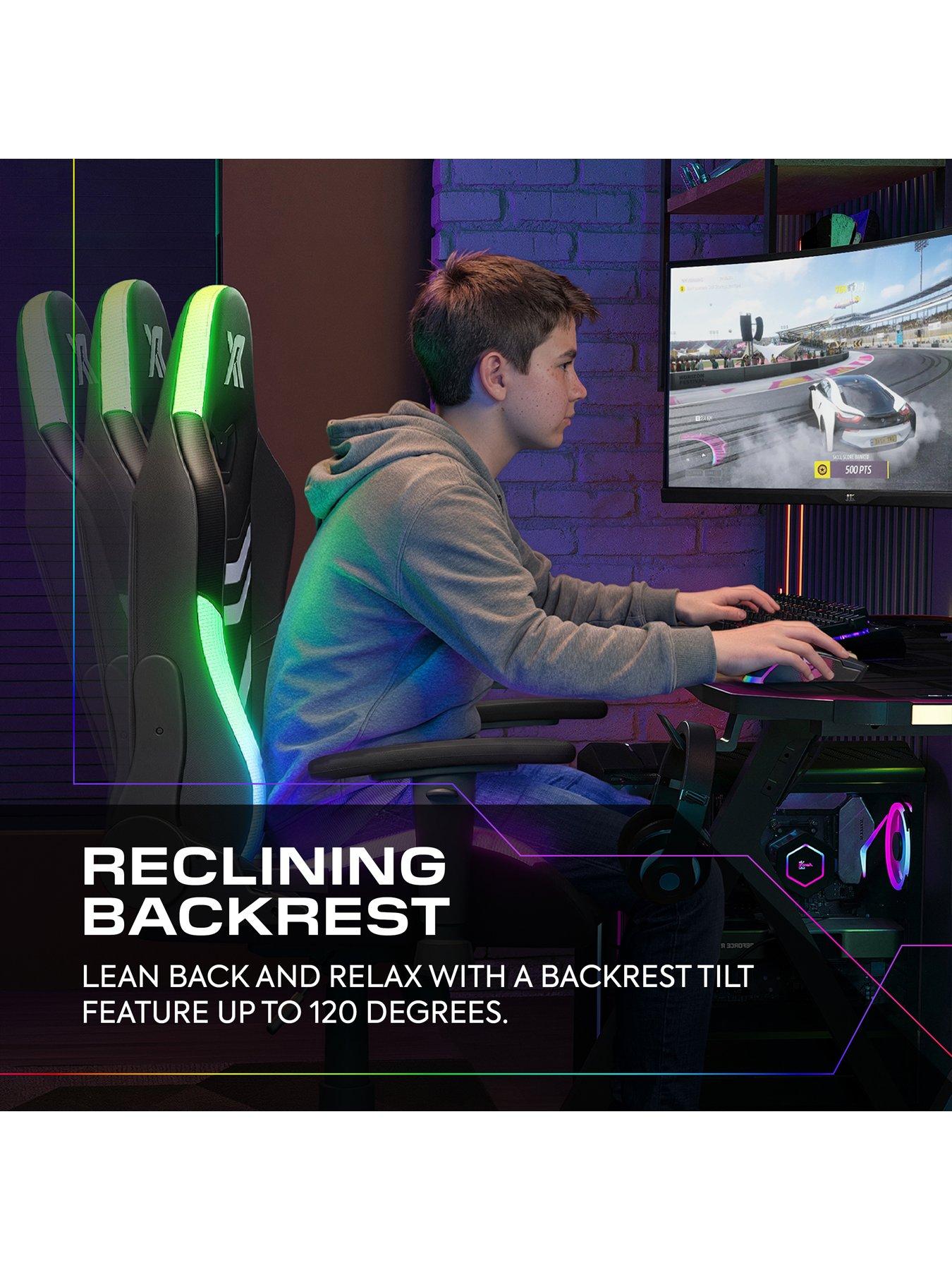 Image 4 of 7 of X Rocker Agility Compact RGB Office Gaming Chair with App Control LED- Black