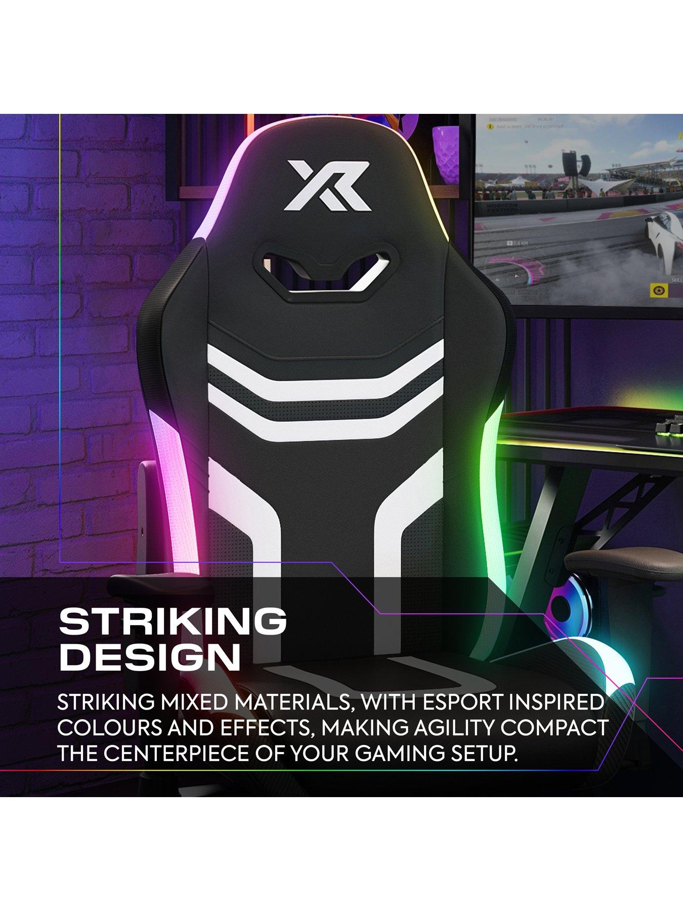 Image 5 of 7 of X Rocker Agility Compact RGB Office Gaming Chair with App Control LED- Black