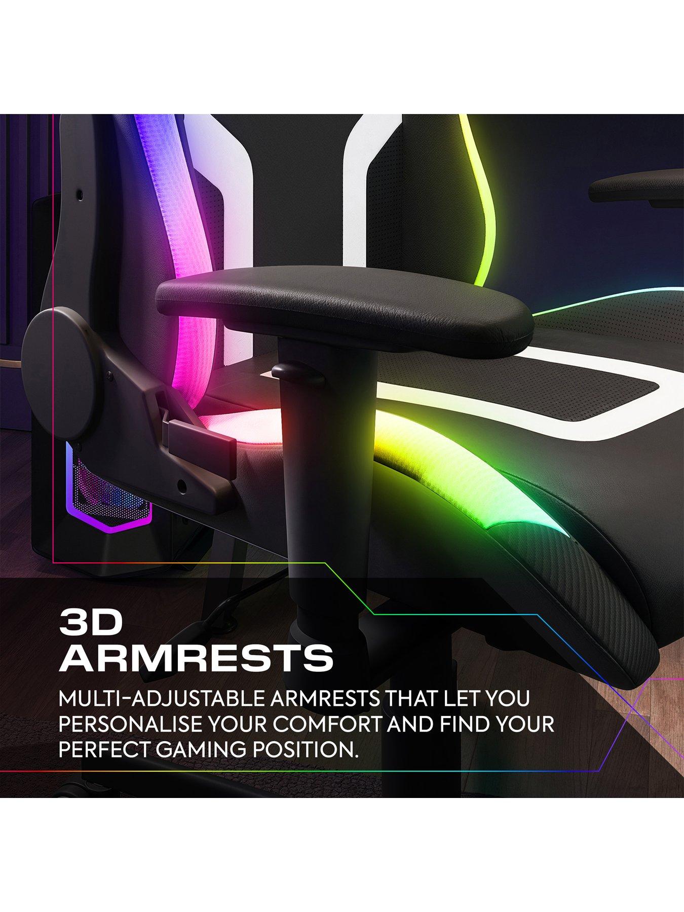 Image 6 of 7 of X Rocker Agility Compact RGB Office Gaming Chair with App Control LED- Black