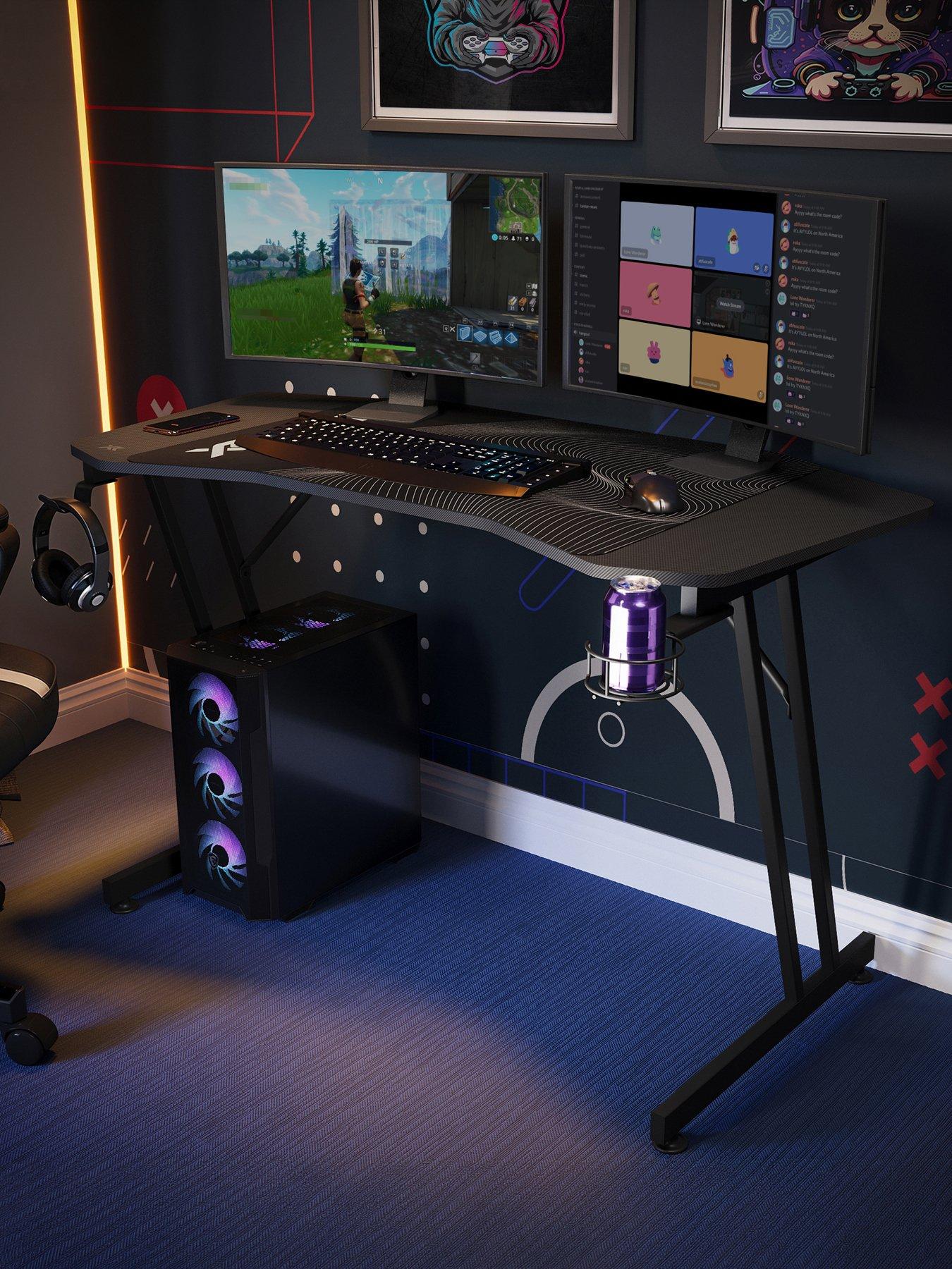 x-rocker-panther-evo-120cm-gaming-desk-with-mousepadfront