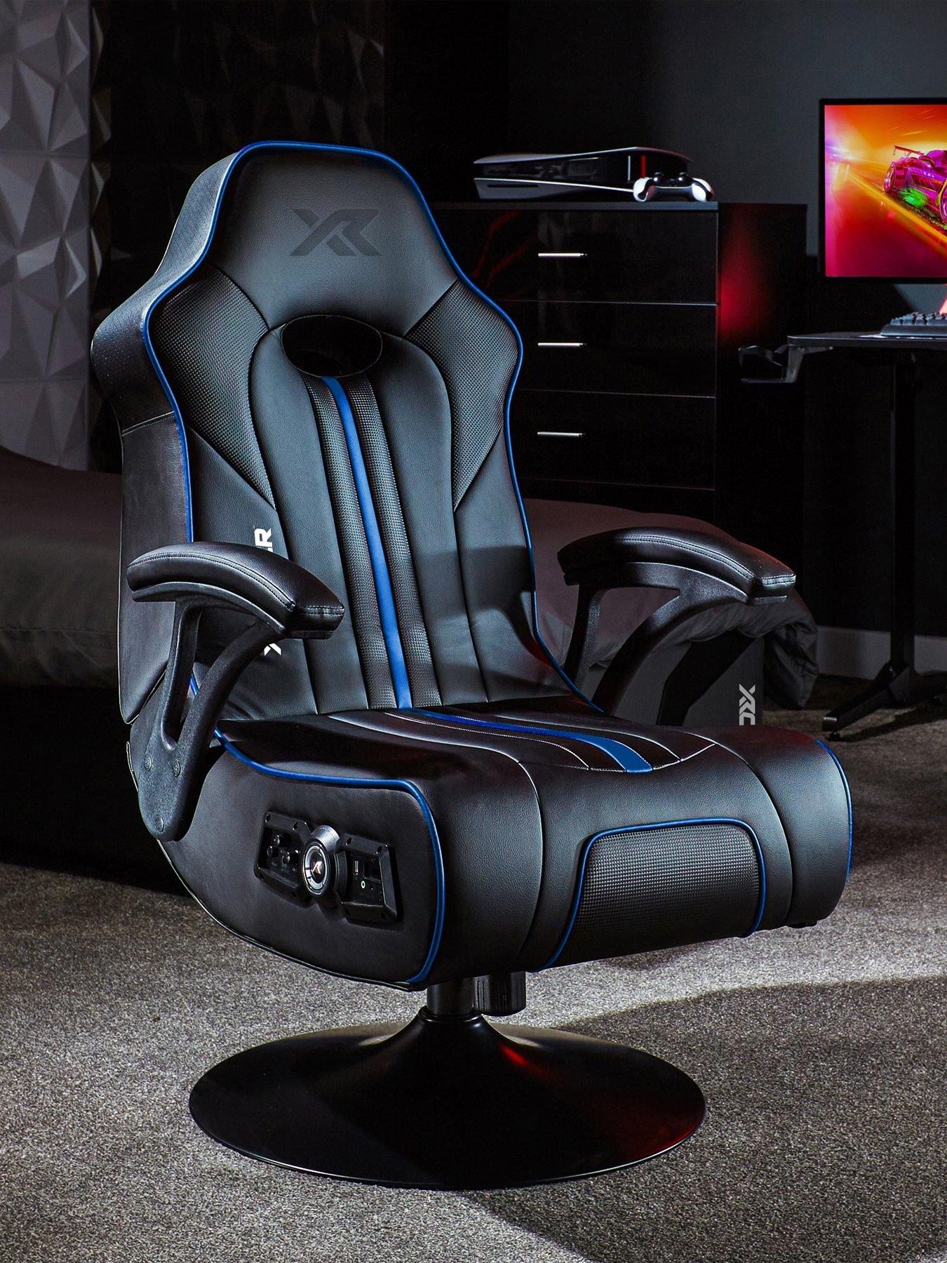Image 1 of 6 of X Rocker Torque 2.1 Bluetooth Pedestal Gaming Chair - Blue