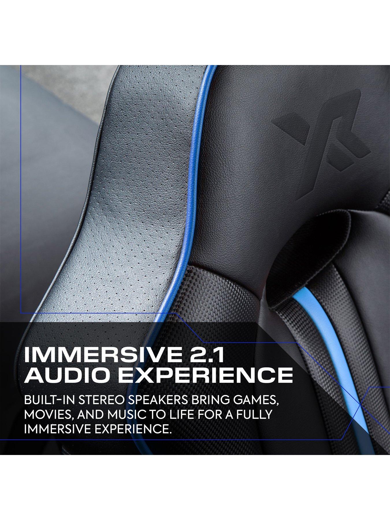 Image 3 of 6 of X Rocker Torque 2.1 Bluetooth Pedestal Gaming Chair - Blue