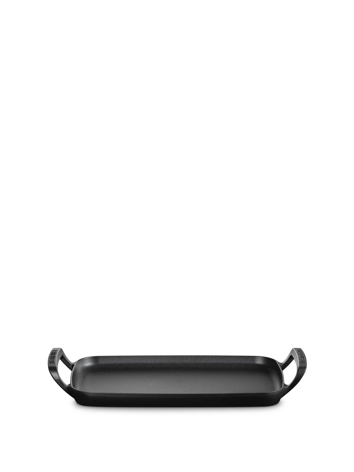 Image 2 of 6 of Le Creuset Le Creuset Cast Iron Bbq Rectangular Griddle 40cm Satin Black