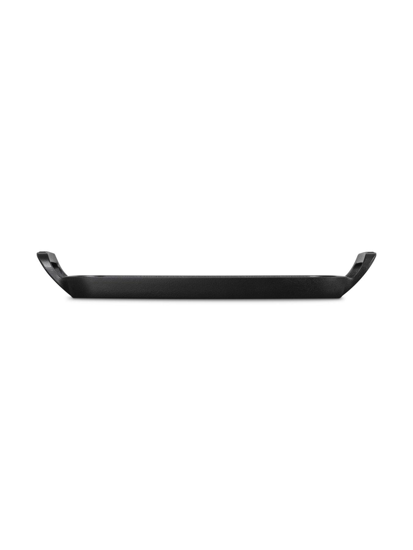 Image 4 of 6 of Le Creuset Le Creuset Cast Iron Bbq Rectangular Griddle 40cm Satin Black