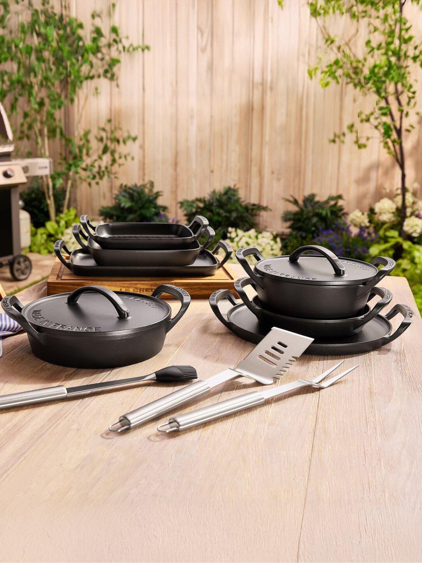 Le Creuset Le Creuset Cast Iron Bbq Square Grill Basket 30cm Satin Black