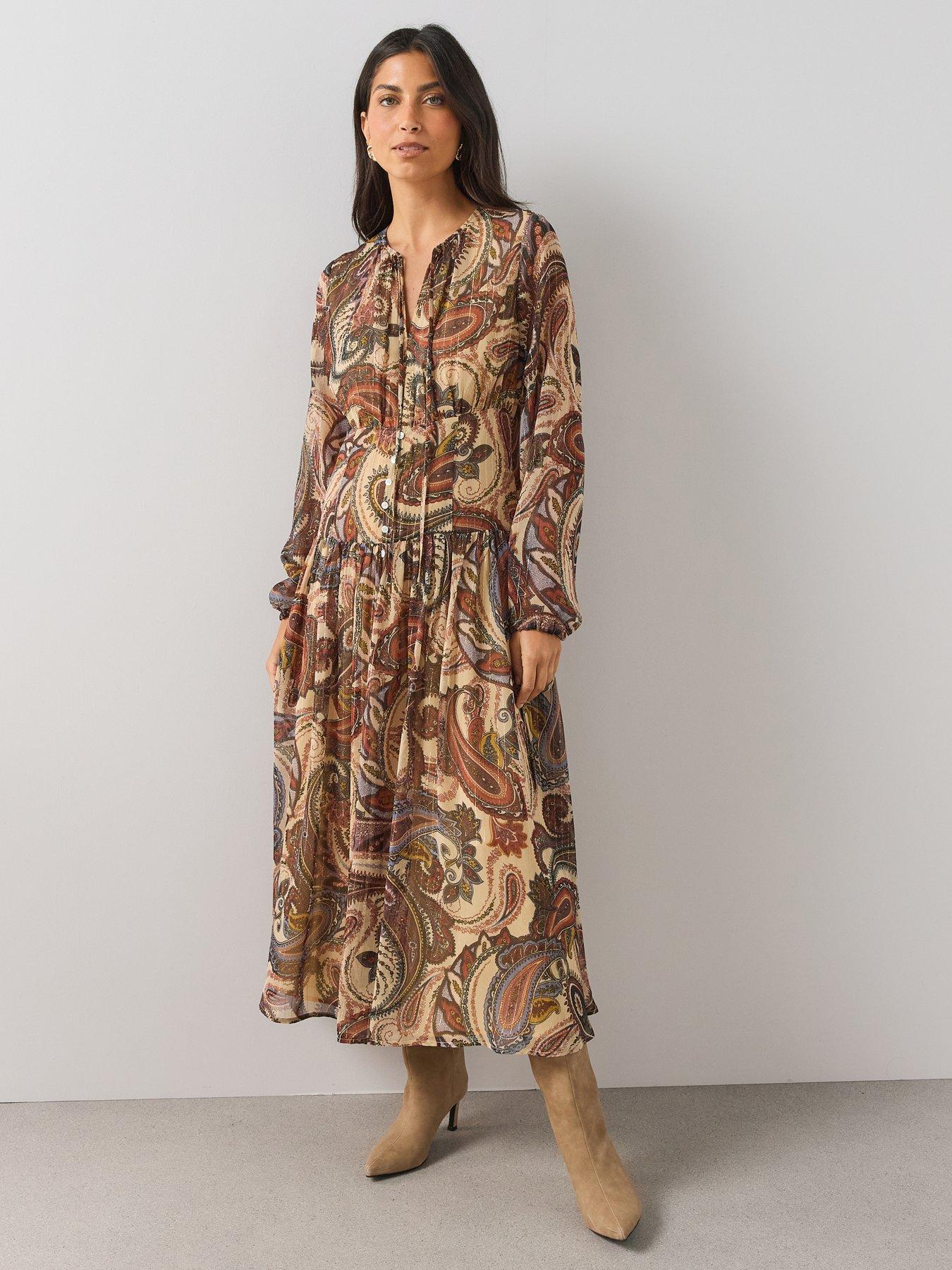 Image 1 of 6 of The Very Collection V Neck Georgette Floaty Midaxi Dress