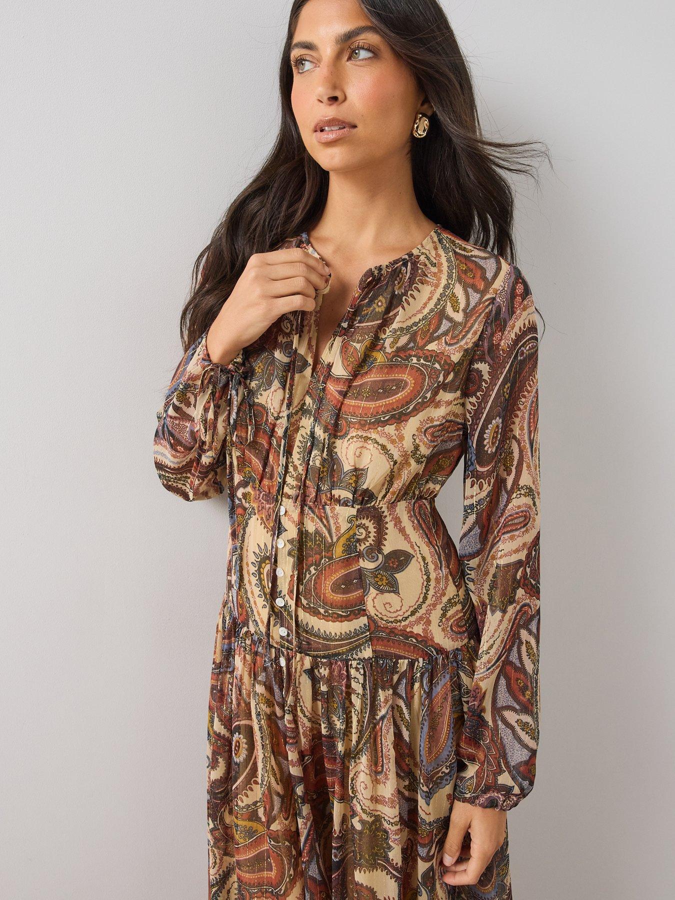 Image 4 of 6 of The Very Collection V Neck Georgette Floaty Midaxi Dress
