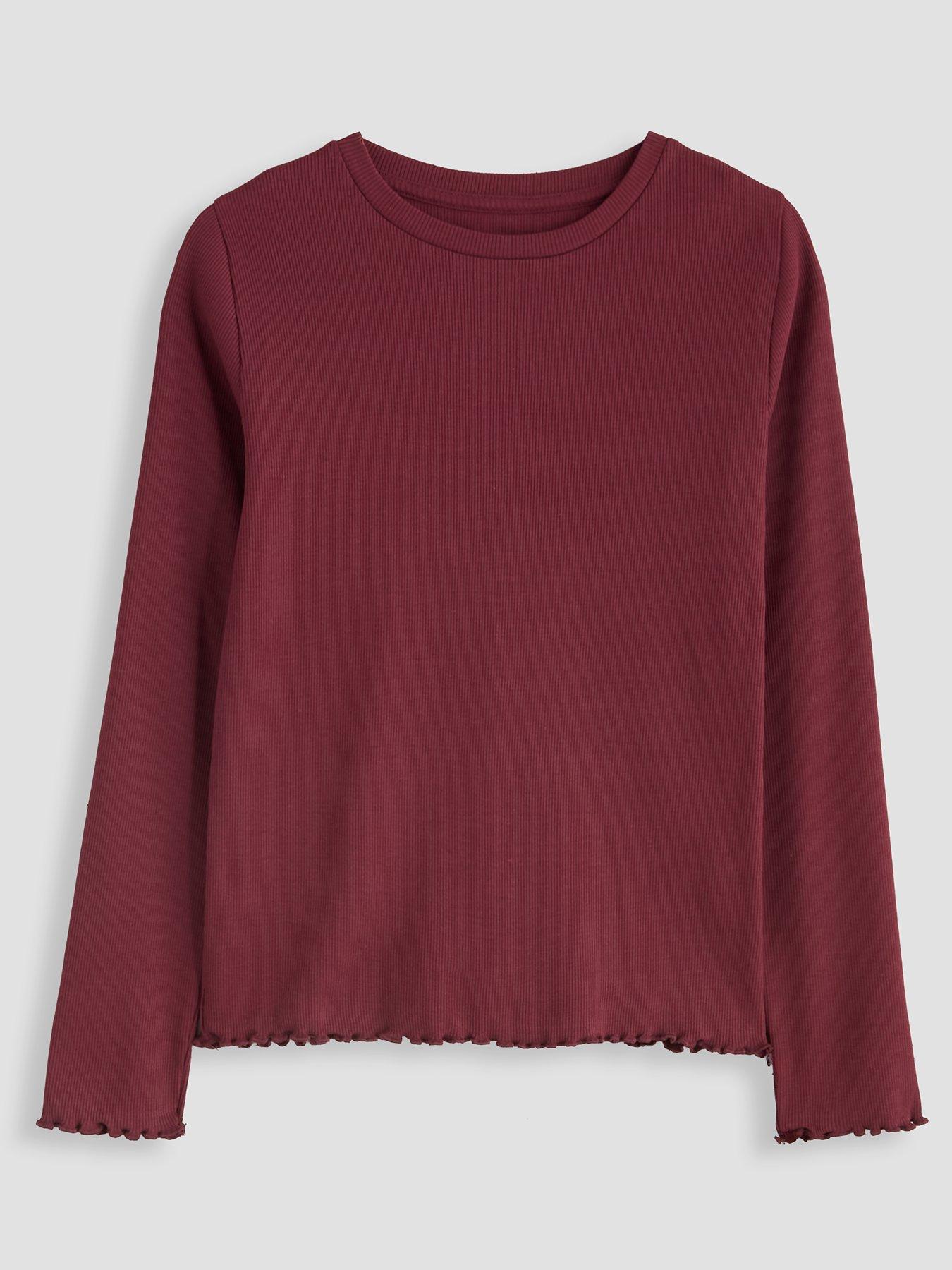 Image 3 of 6 of The Very Collection Girls 5 Pack Rib Long Sleeve Basic Tops (3 - 16 years)