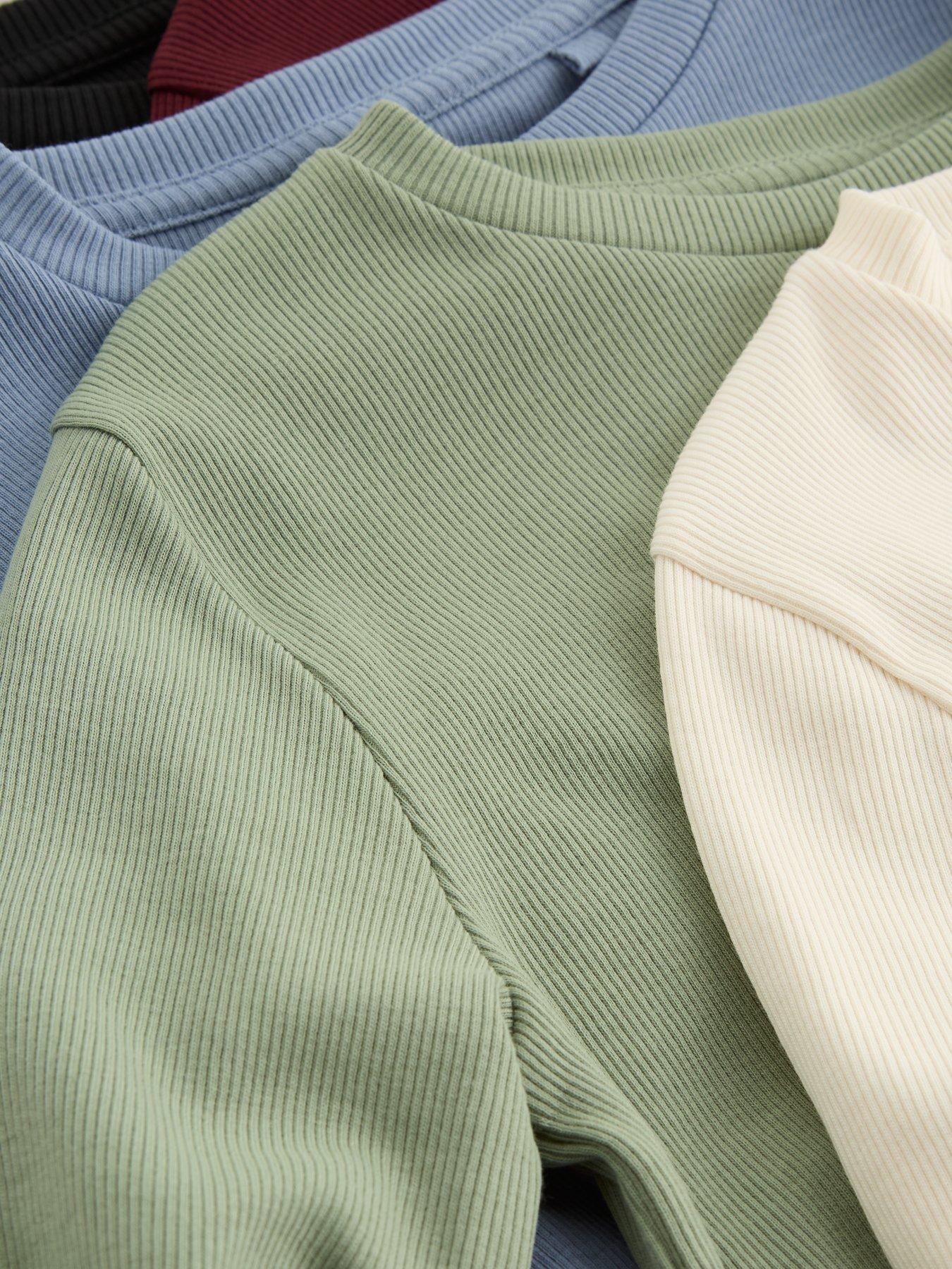 Image 5 of 6 of The Very Collection Girls 5 Pack Rib Long Sleeve Basic Tops (3 - 16 years)