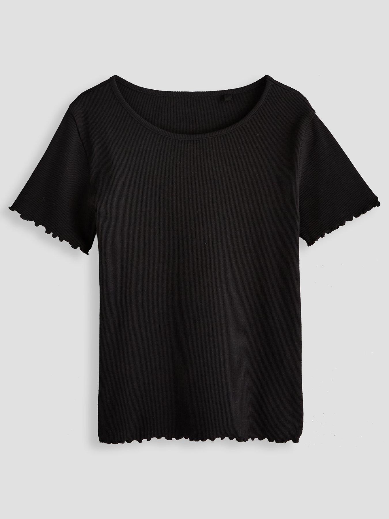 Image 3 of 5 of The Very Collection Girls Basic 2 Pack Rib Short Sleeve Tops (3 - 16 years) - Multi
