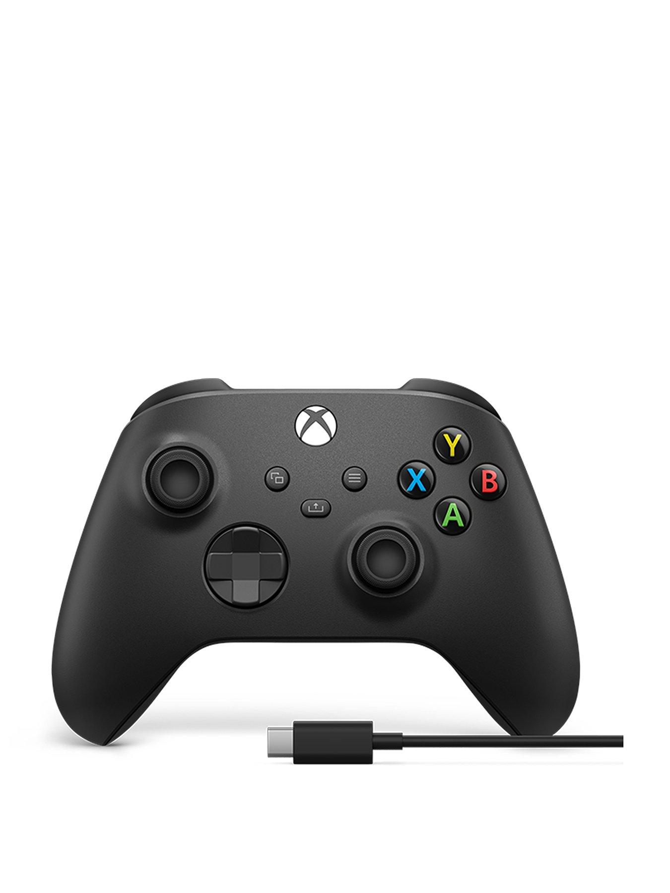 Xbox Wireless Controller + USB-C Cable - Carbon Black for Xbox Series X|S, Xbox One, and Windows Devices