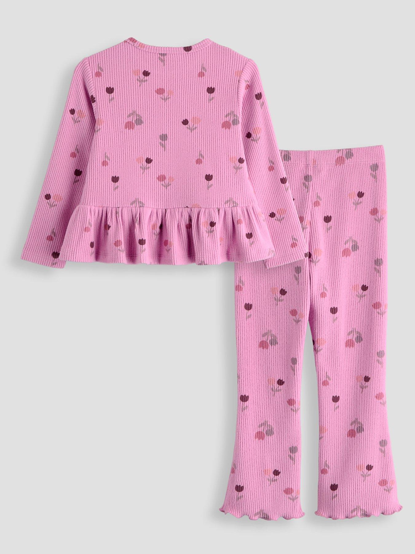 Image 2 of 5 of The Very Collection Girls Soft Touch Ribbed Peplum Outfit (9 months - 7 years) - Floral