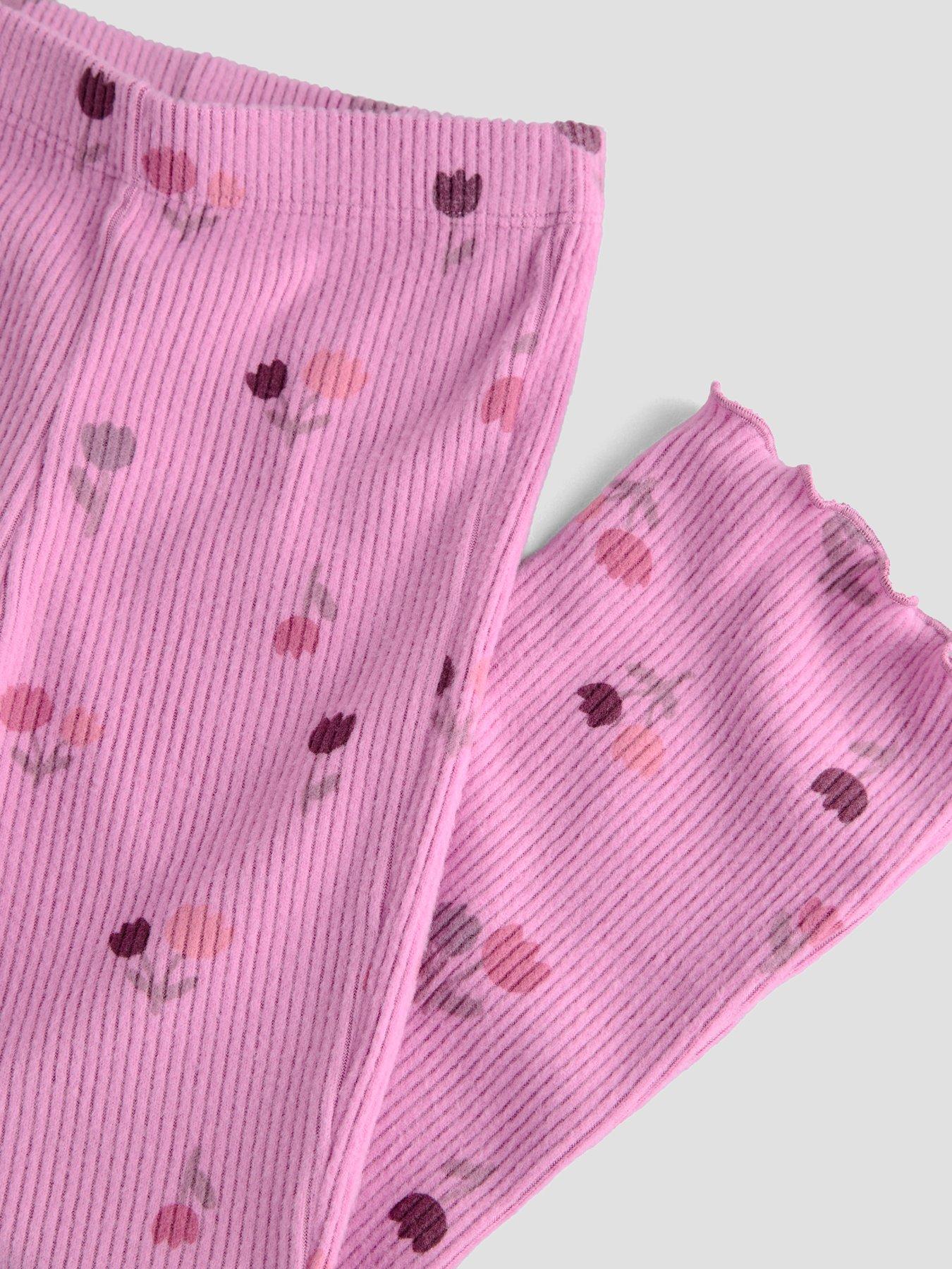 Image 4 of 5 of The Very Collection Girls Soft Touch Ribbed Peplum Outfit (9 months - 7 years) - Floral