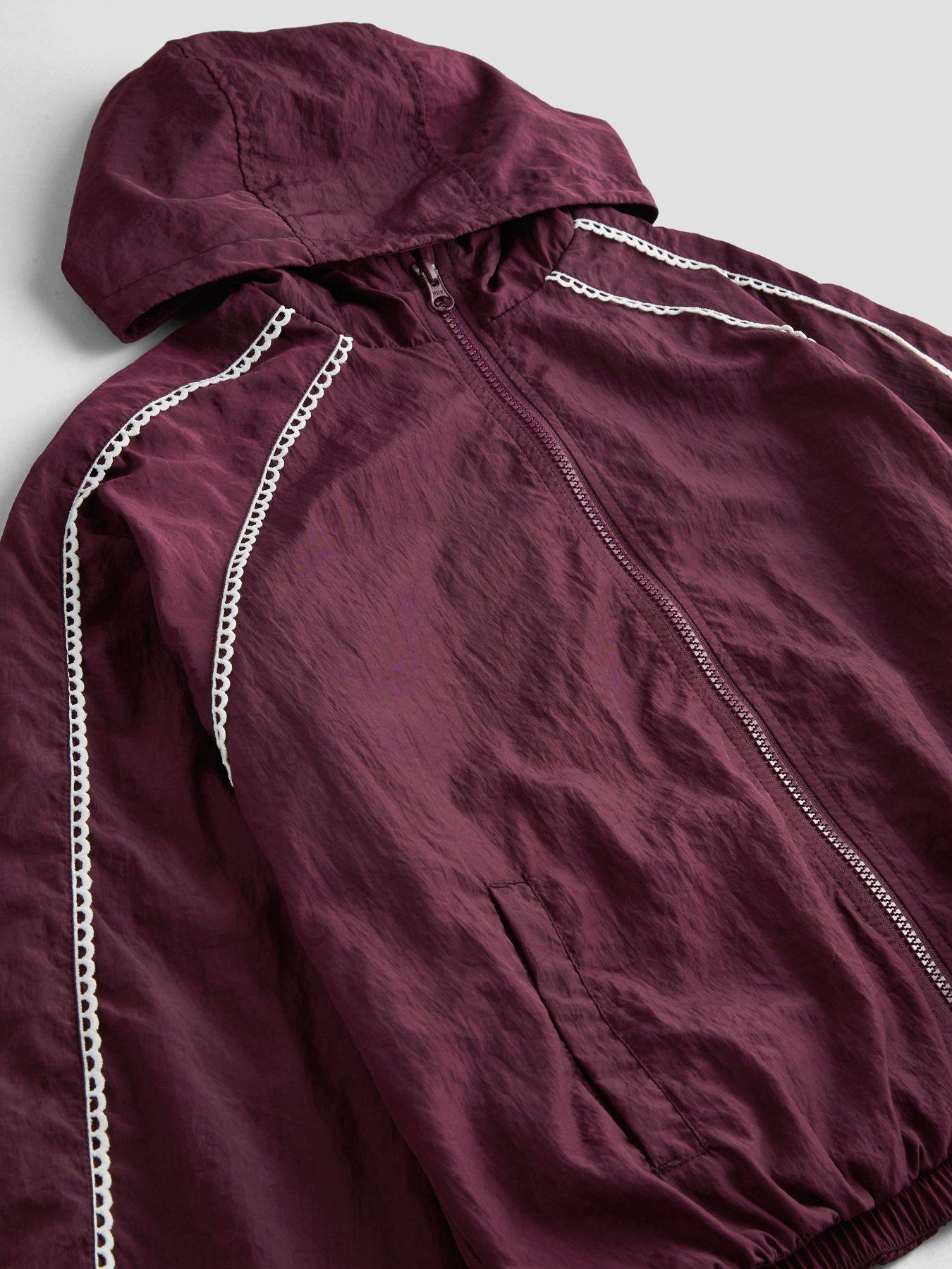 Image 4 of 6 of The Very Collection Girls Active Zip Up Jacket With Flare Leggings - Burgundy
