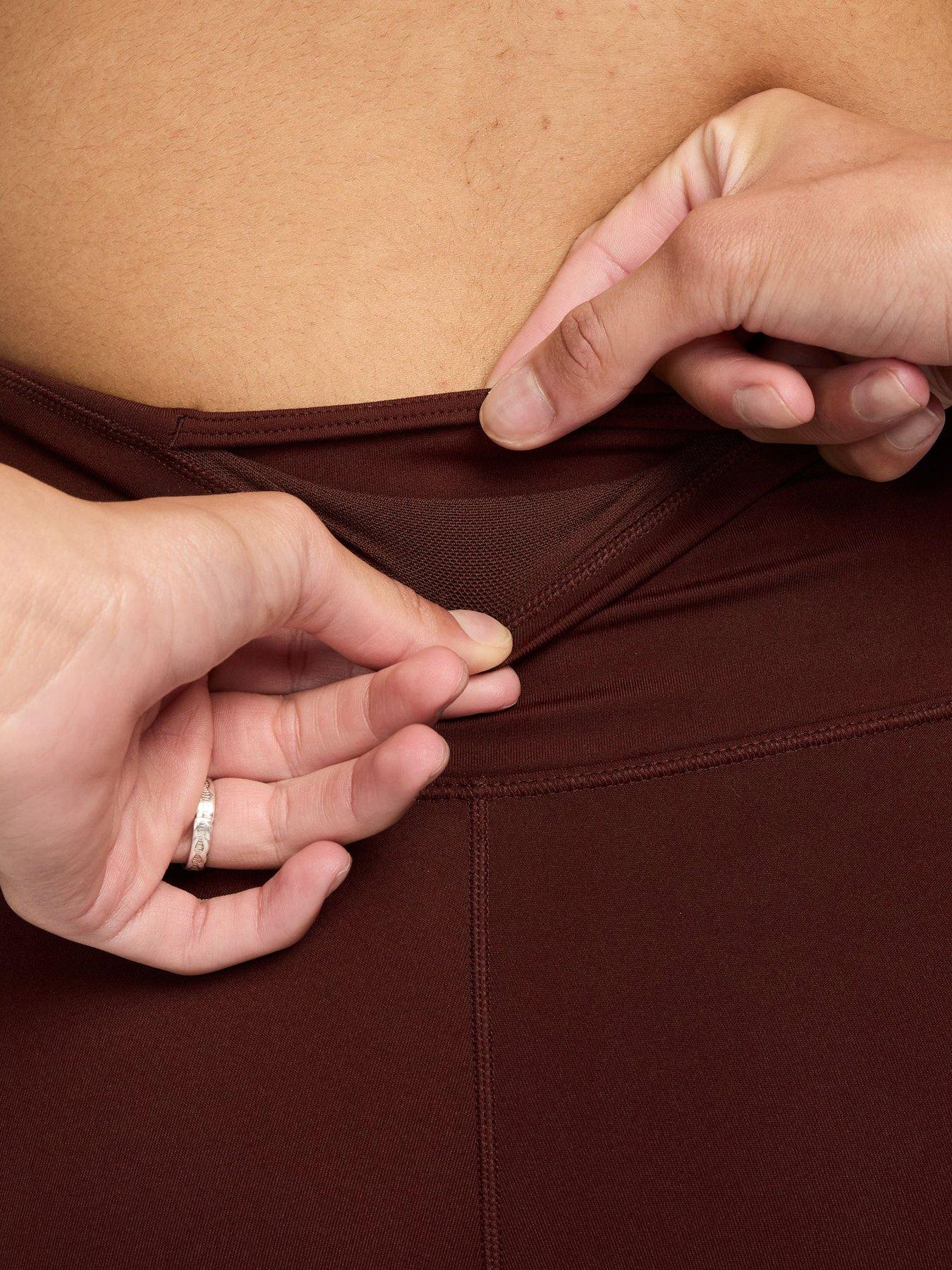 Image 3 of 3 of Nike Womens Training One High Waisted Stirrup Tights - Brown