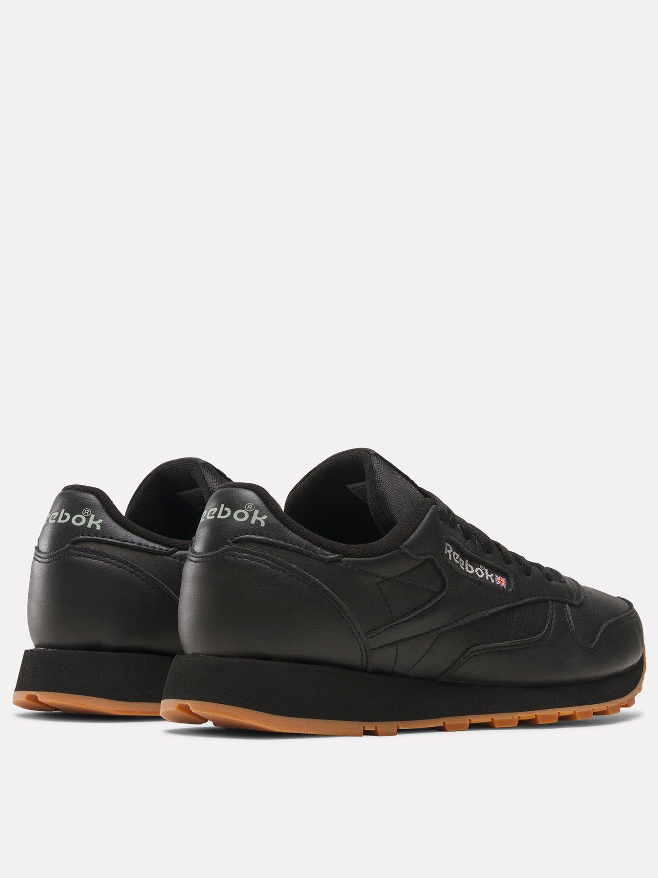 Image 3 of 7 of Reebok Unisex Classic Leather EVA Cushioned Lace-Up Trainers - Black