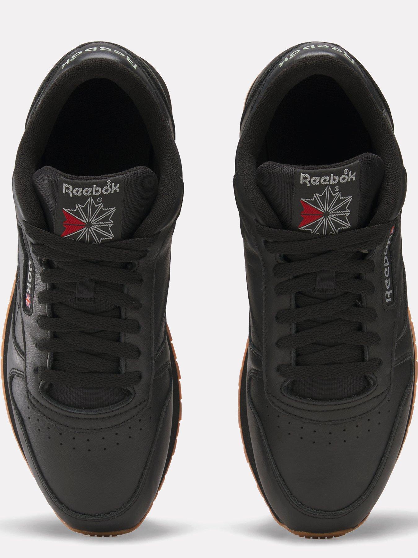 Image 4 of 7 of Reebok Unisex Classic Leather EVA Cushioned Lace-Up Trainers - Black