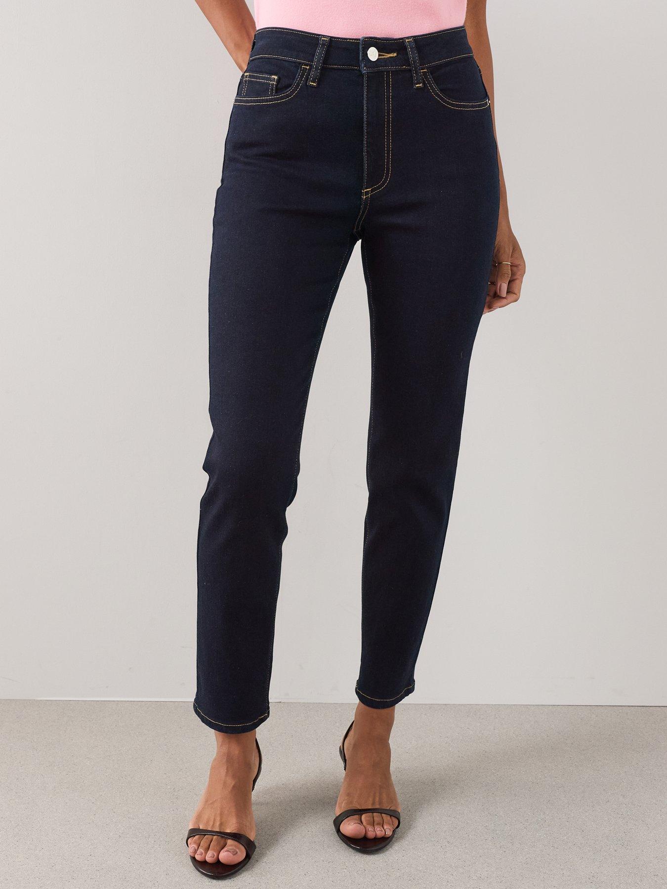 Image 3 of 7 of The Very Collection Short Stovepipe Cigarette Jeans - Clean Dark