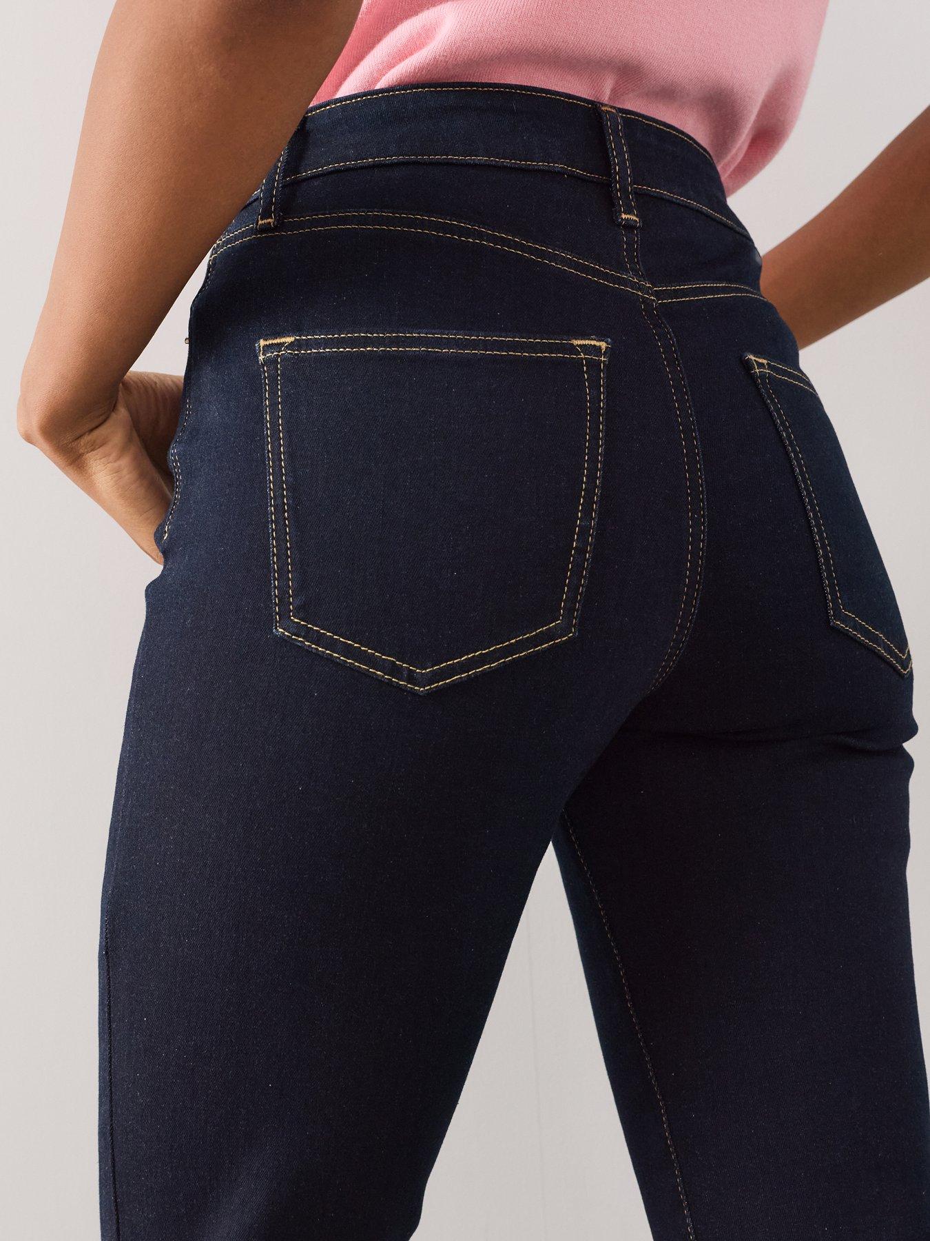 Image 6 of 7 of The Very Collection Short Stovepipe Cigarette Jeans - Clean Dark