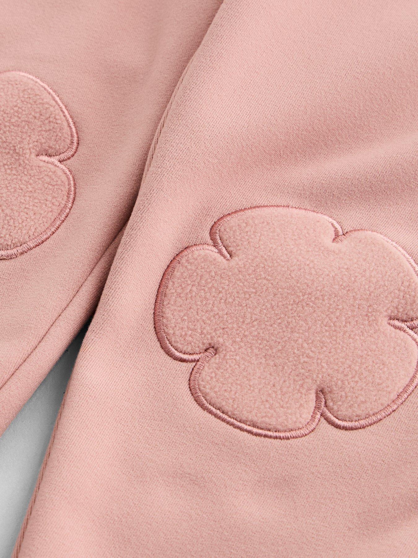 Image 3 of 4 of The Very Collection Girls Fleece Lined Stretch Elastic Waist Leggings - Pink